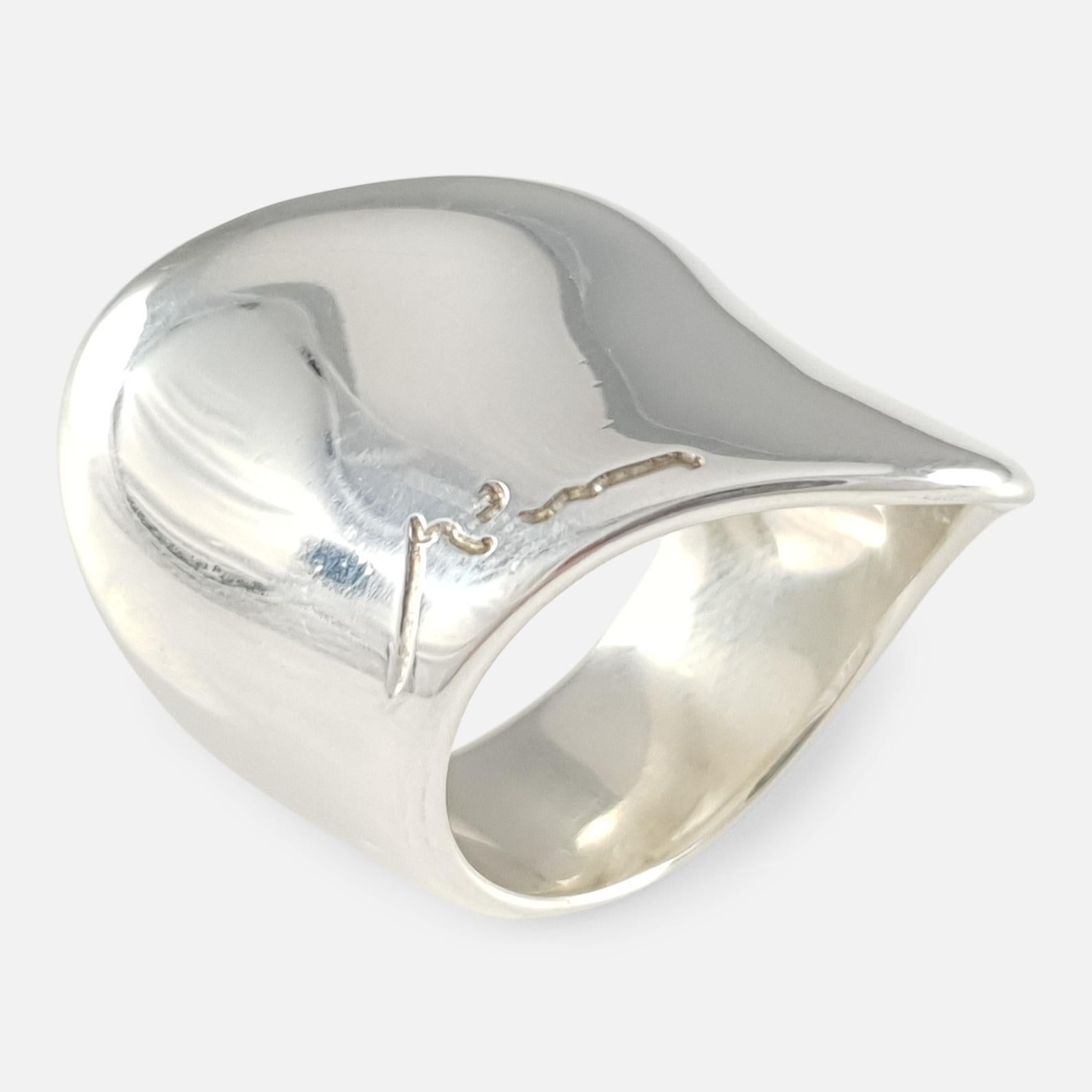 Georg Jensen Danish Sterling Silver Modernist Ring #257 by Minas Spiridis 4