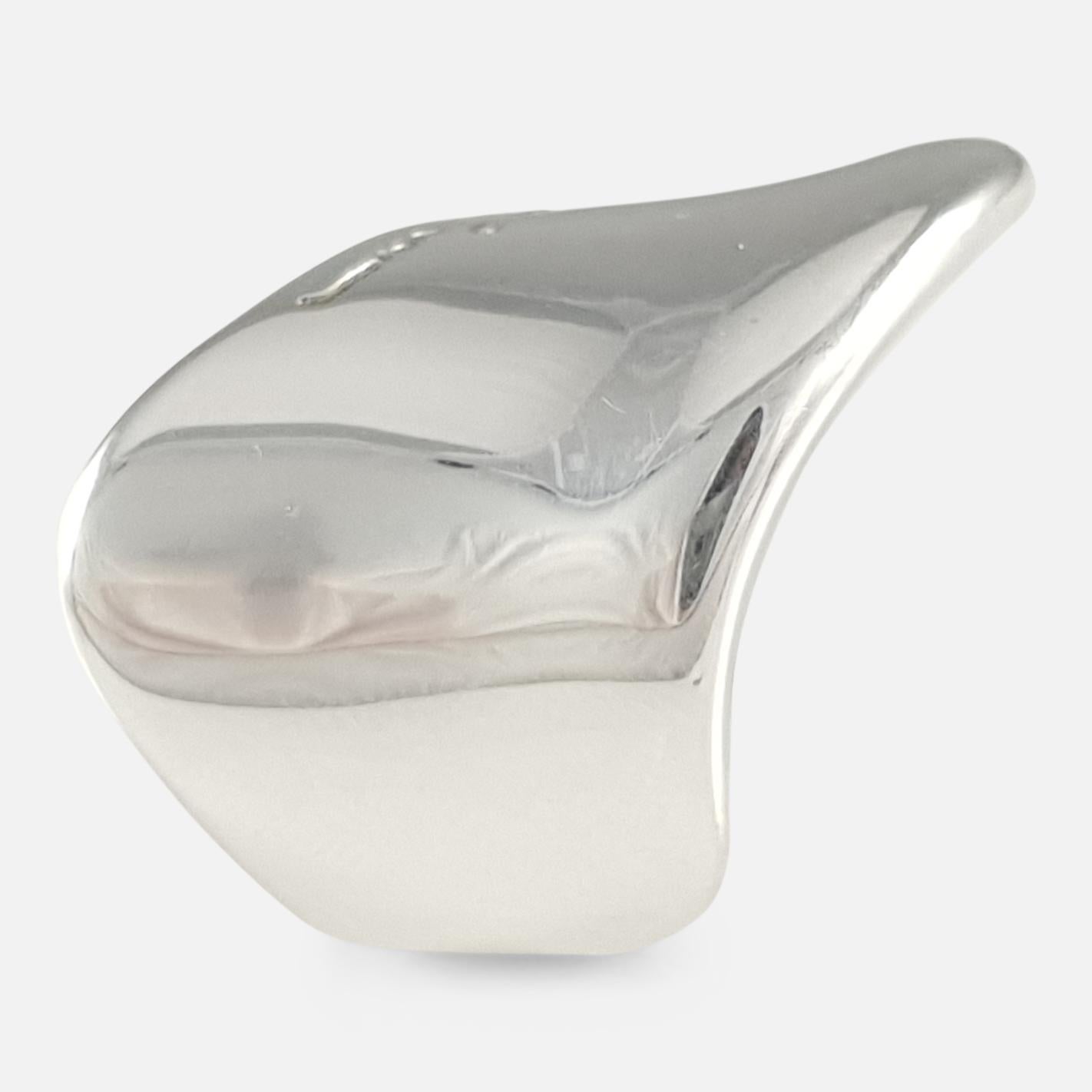 Georg Jensen Danish Sterling Silver Modernist Ring #257 by Minas Spiridis 1