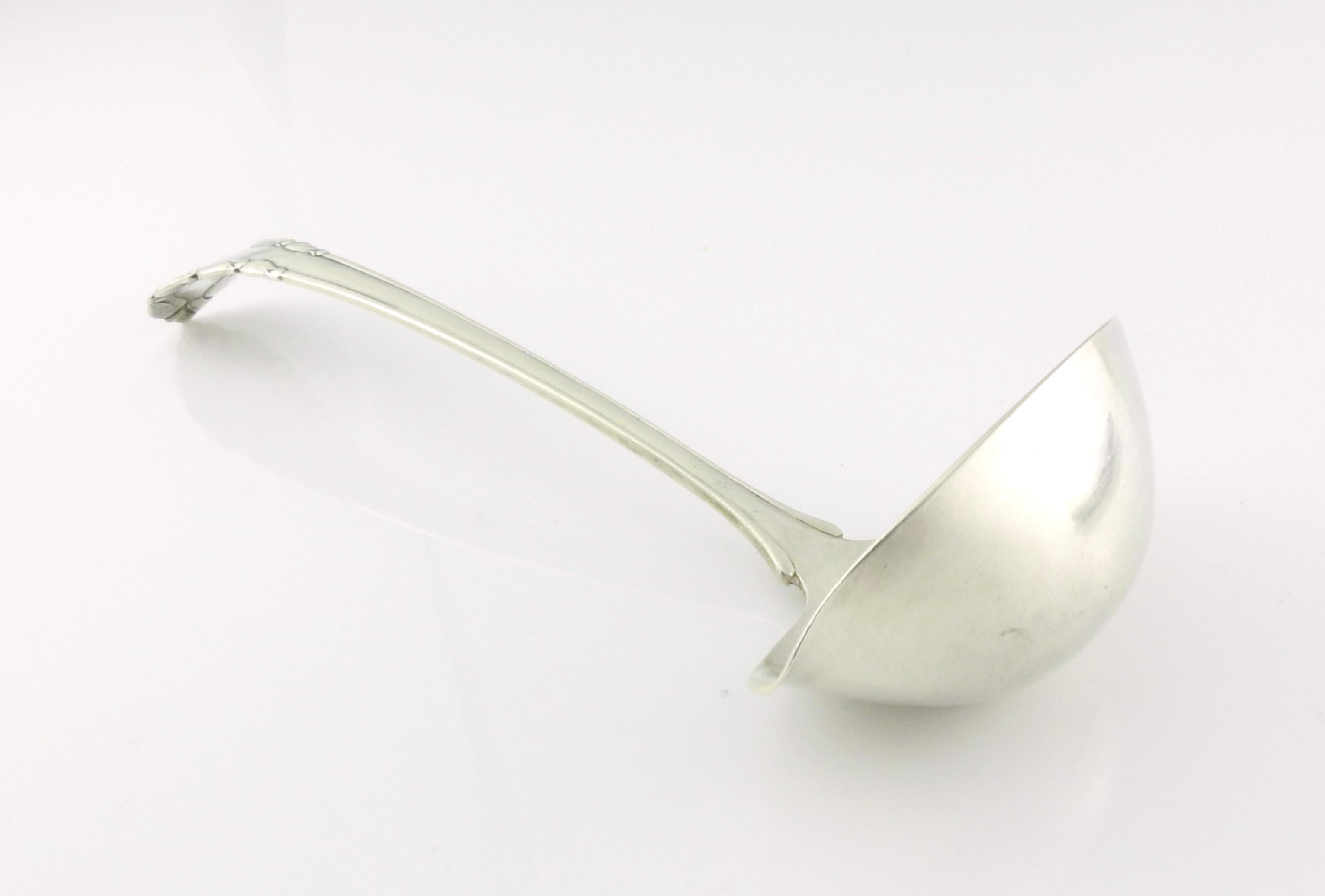 Georg Jensen Denmark 1913 Lily of the Valley Solid Gravy Ladle In Good Condition In Washington Depot, CT