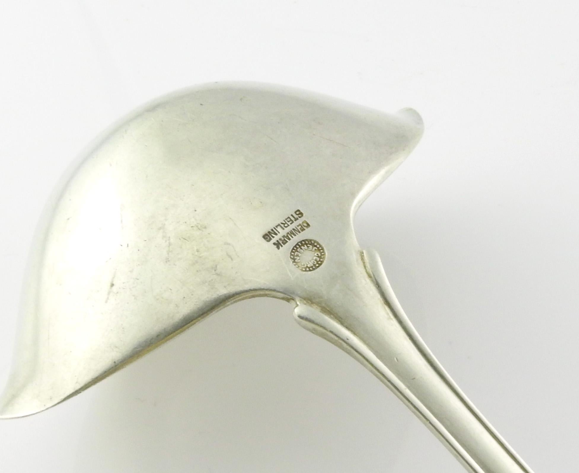 Georg Jensen Denmark 1913 Lily of the Valley Solid Gravy Ladle 1