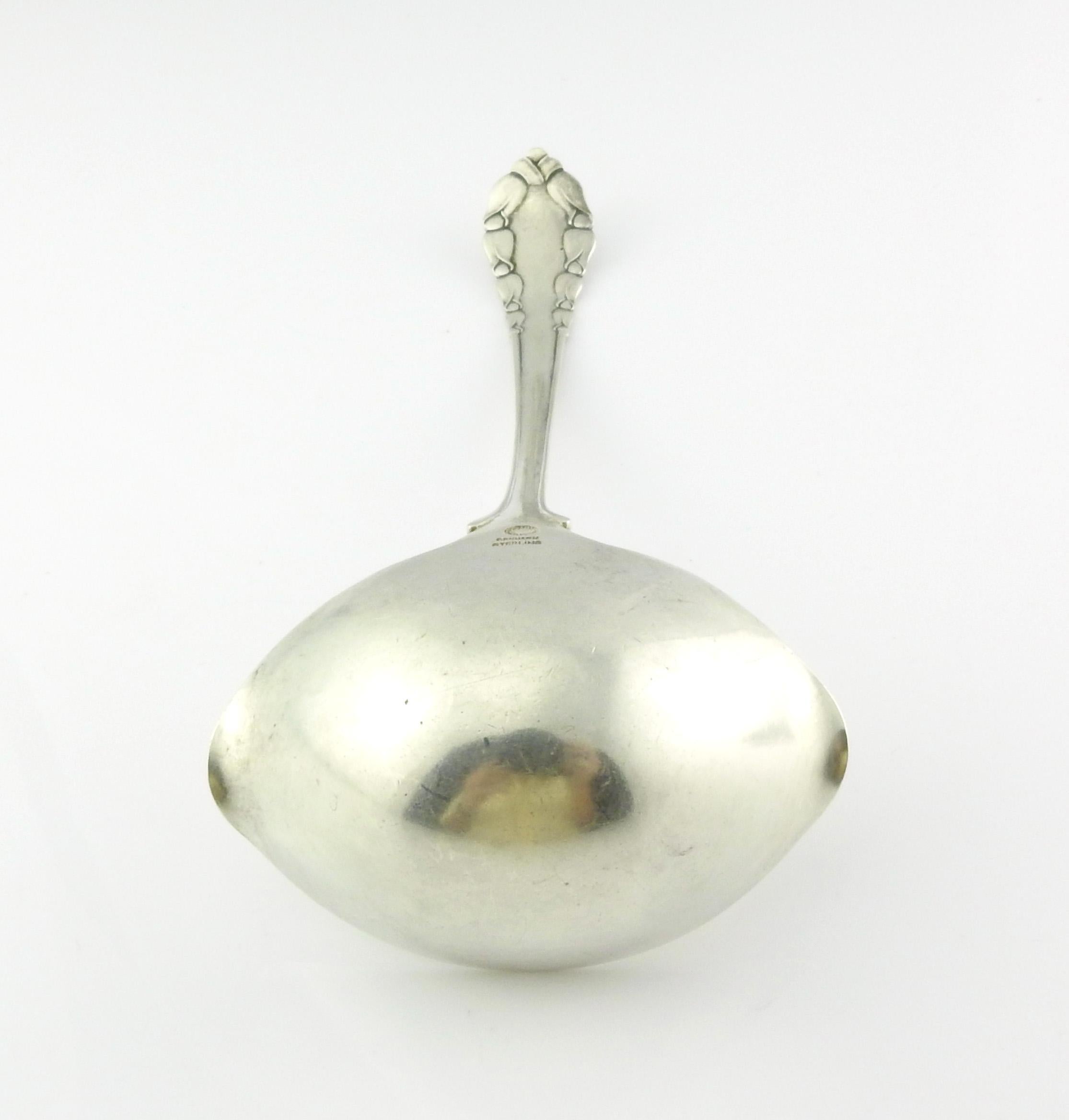 Georg Jensen Denmark 1913 Lily of the Valley Solid Gravy Ladle 2