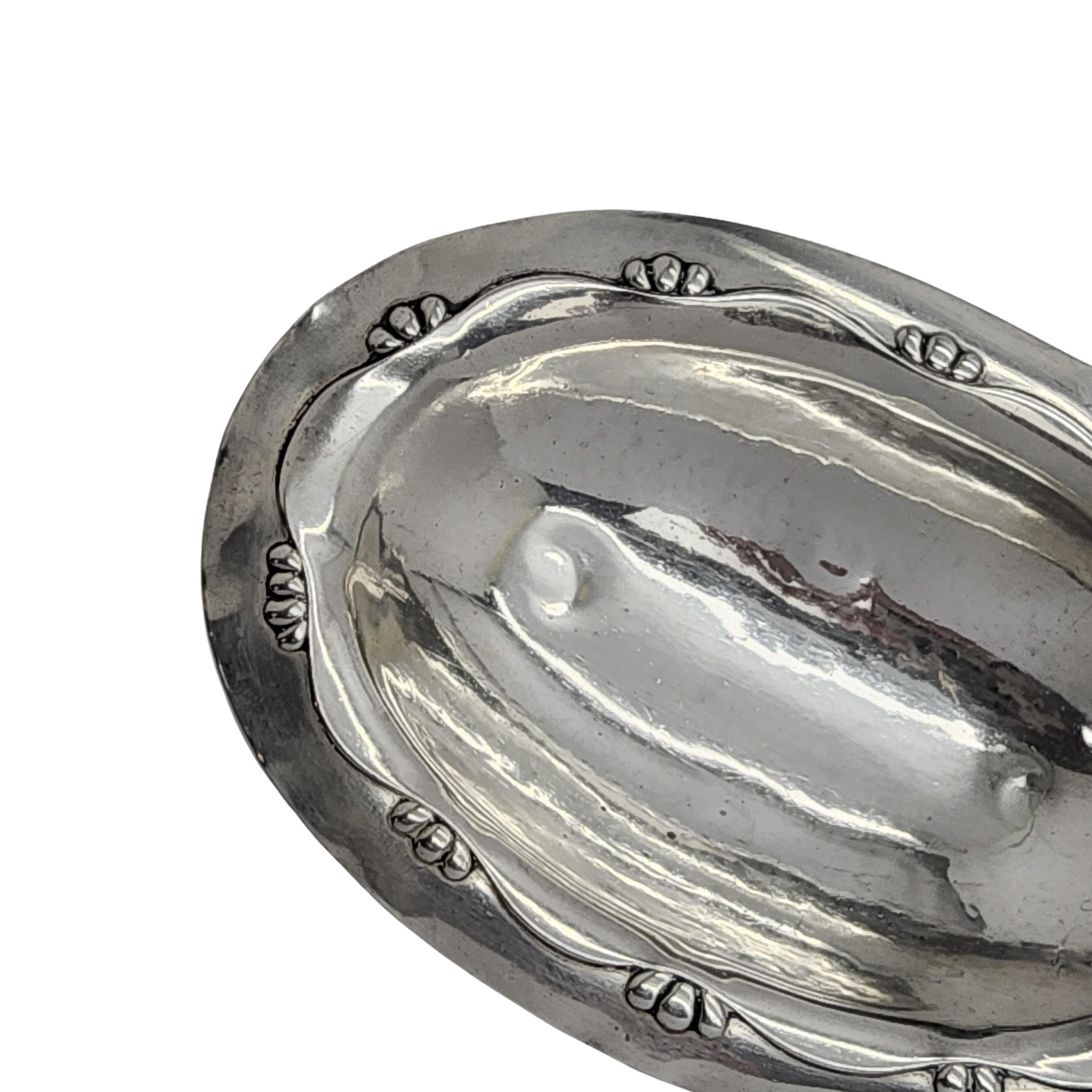 Georg Jensen Denmark 243D Sterling Silver Oval Hammered Salt Dish #15285 1