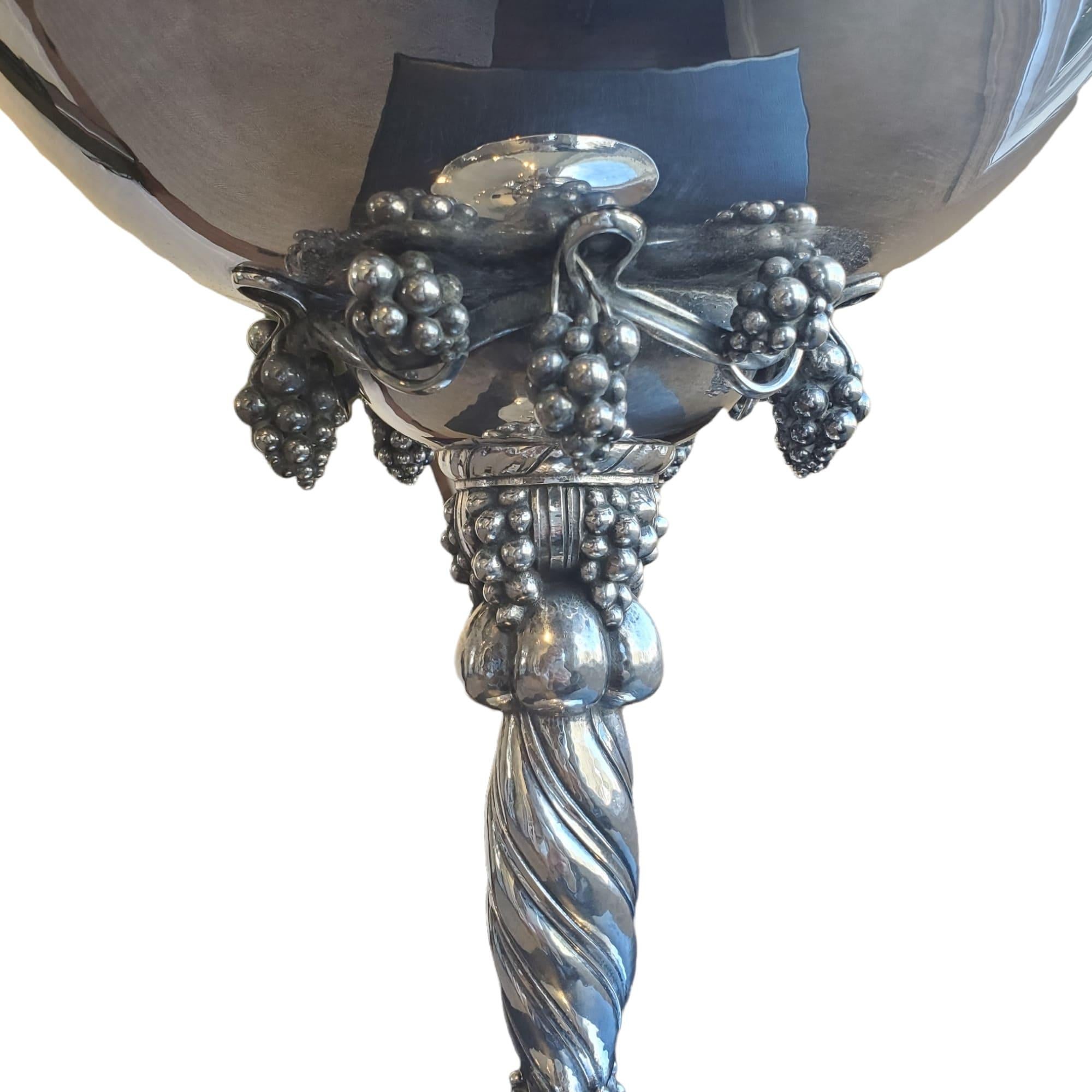 Georg Jensen Denmark 264B Sterling Silver Grape Compote Bowl #11616 6