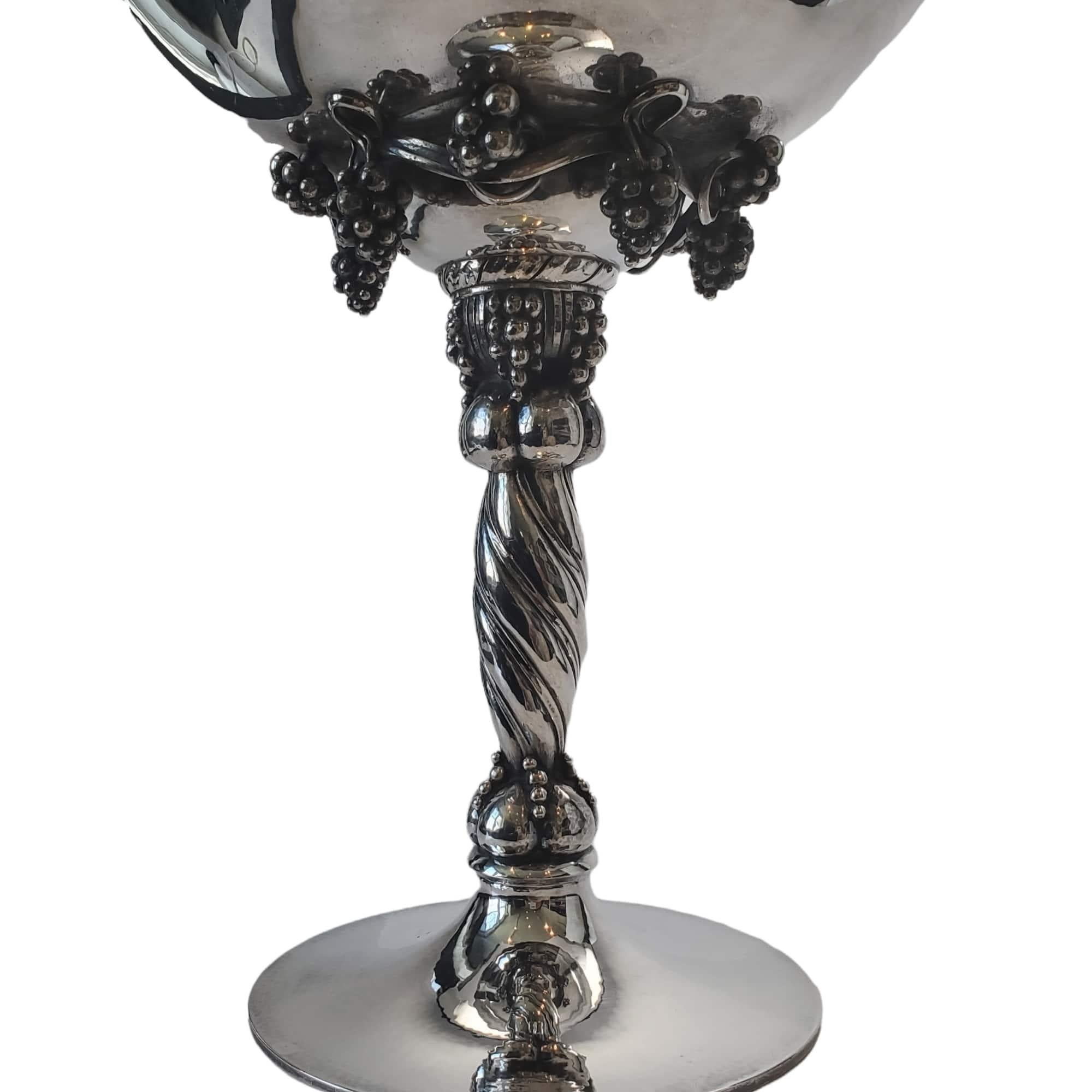 Georg Jensen Denmark 264B Sterling Silver Grape Compote Bowl #11616 1