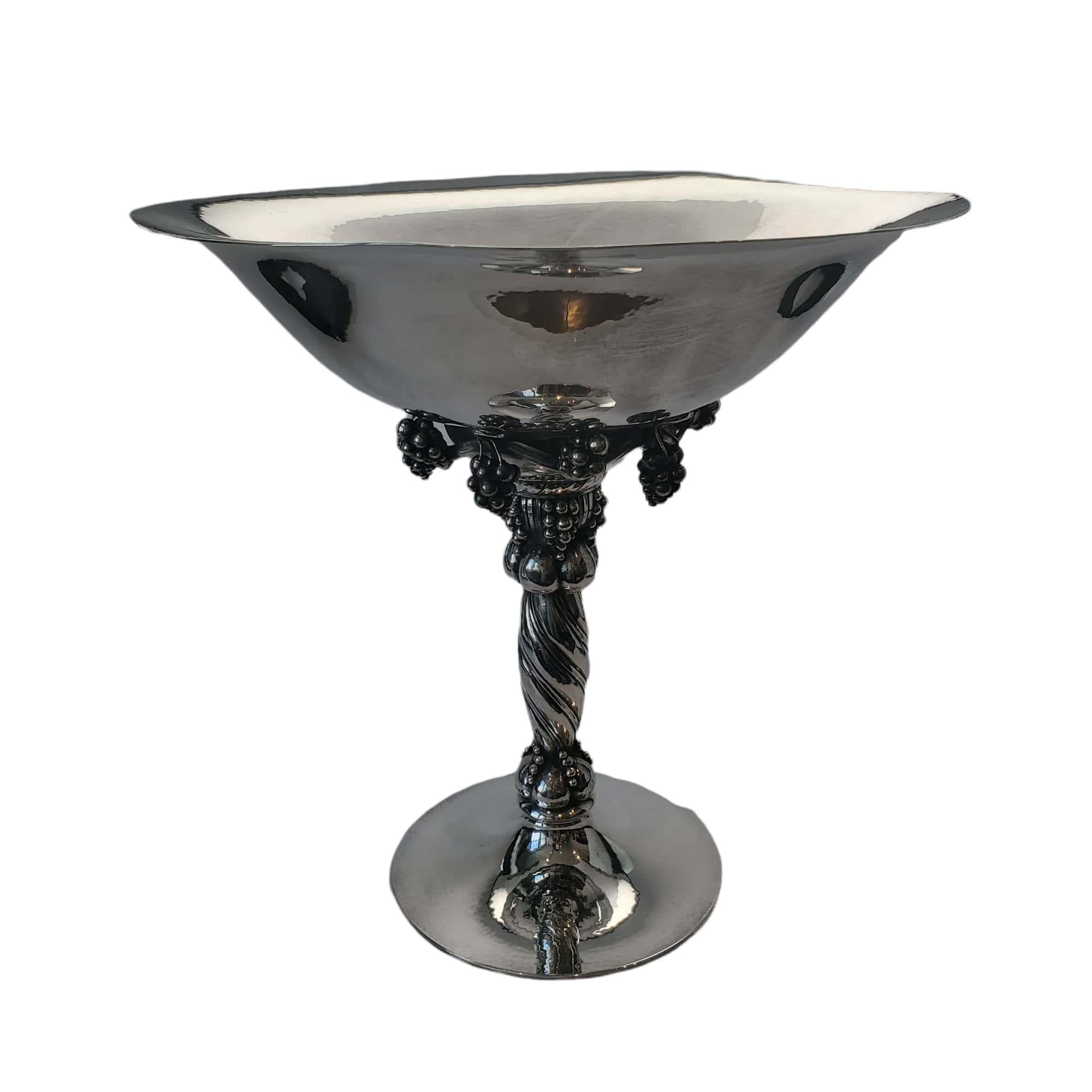 Georg Jensen Denmark 264B Sterling Silver Grape Compote Bowl #11616 3