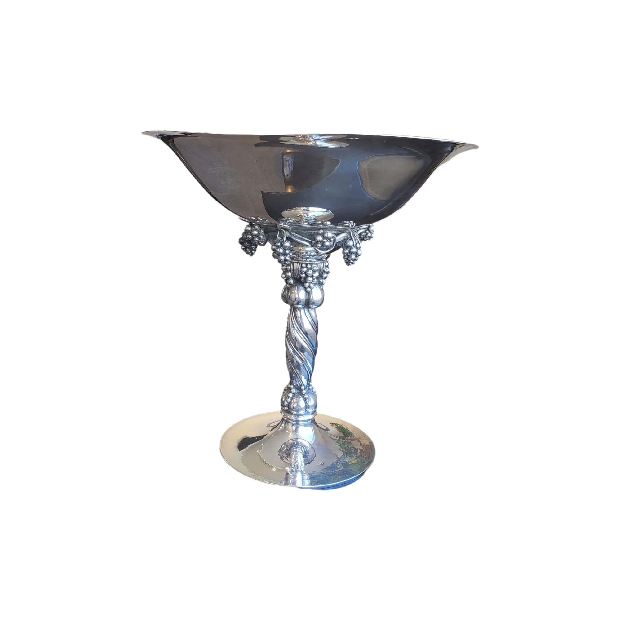 Georg Jensen Denmark 264B Sterling Silver Grape Compote Bowl #11616 5
