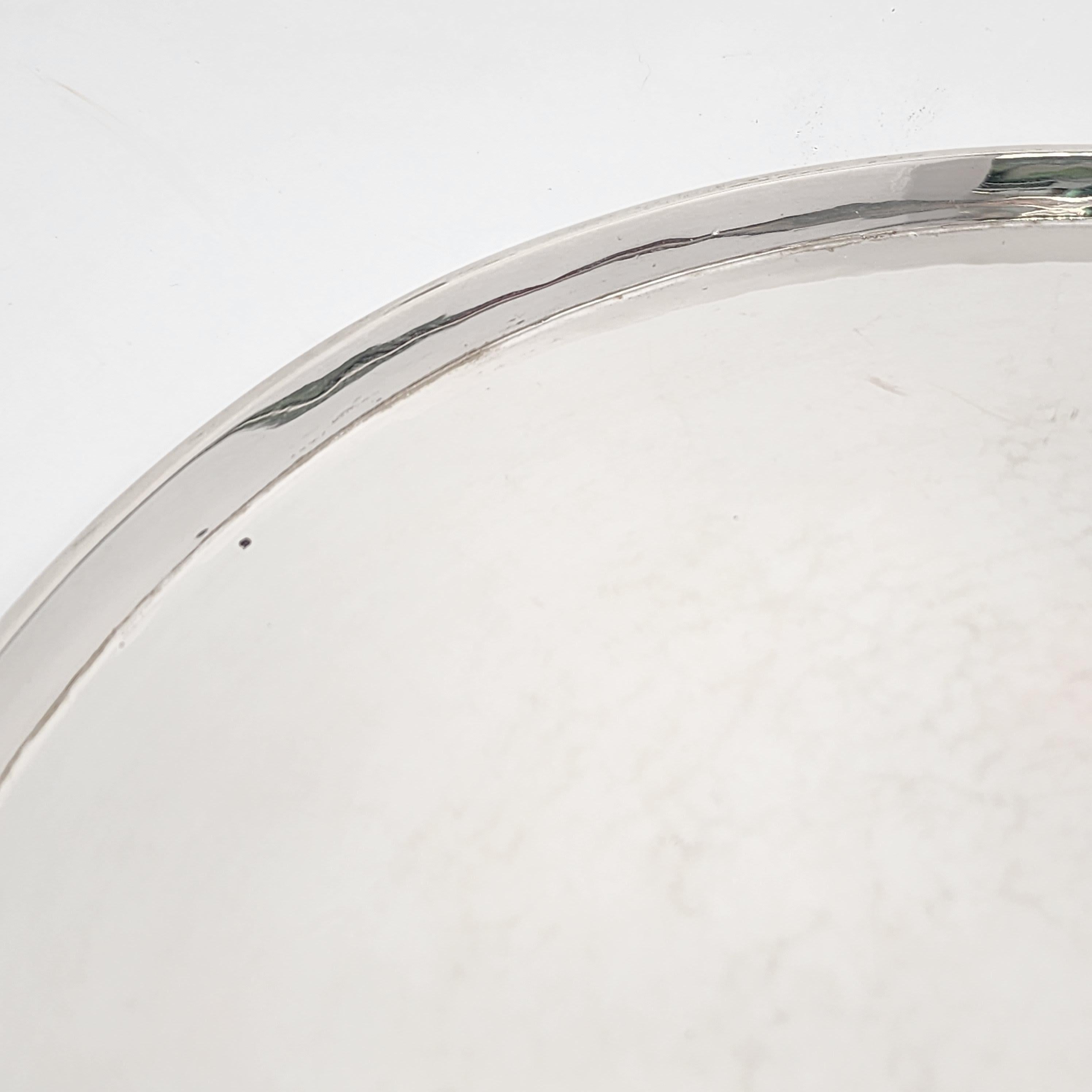 Georg Jensen Danimarca 529 Vassoio in argento martellato #15339 in vendita 4