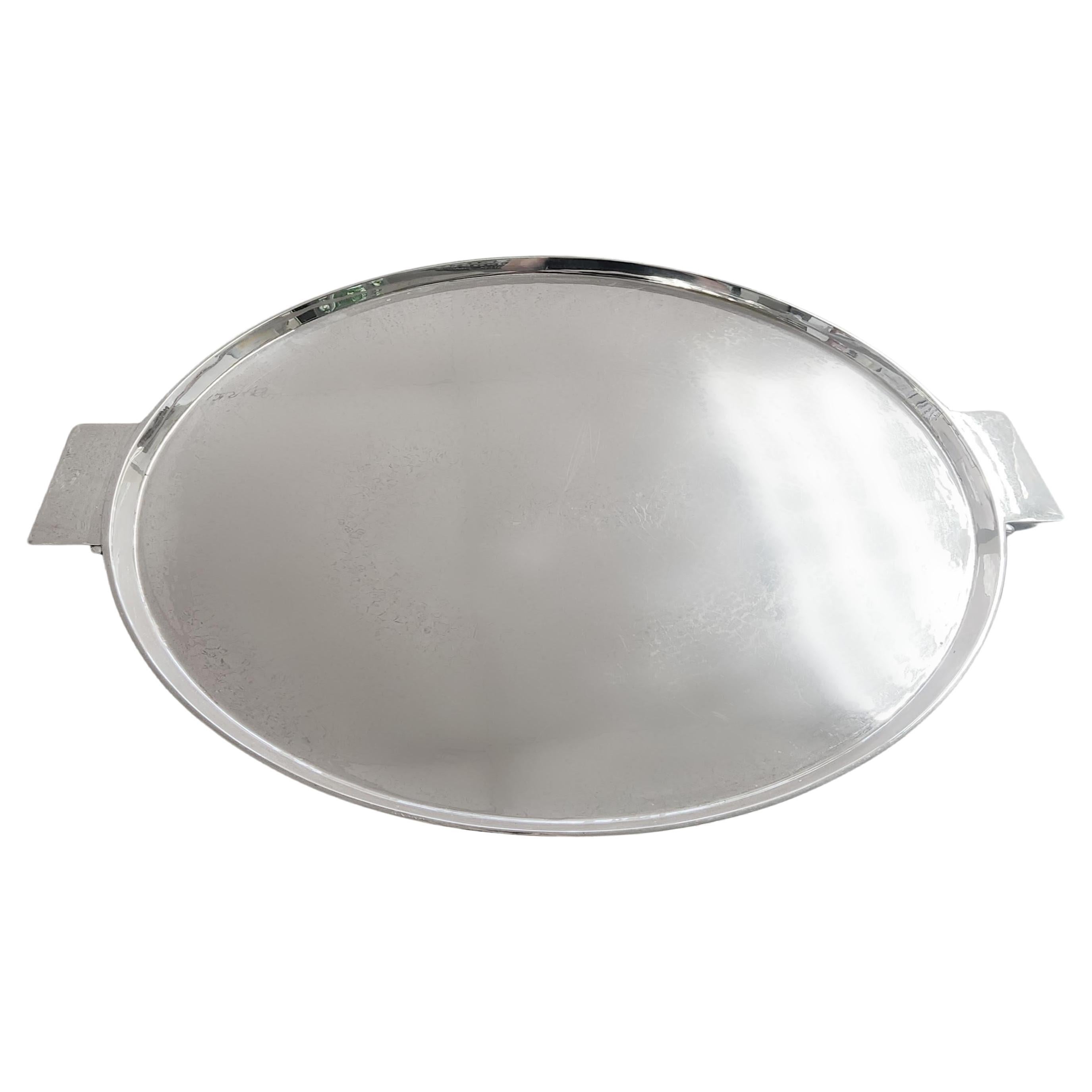 Georg Jensen Danimarca 529 Vassoio in argento martellato #15339