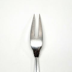 Georg Jensen Denmark Acanthus Sterling Silver Cold Meat Serving Fork