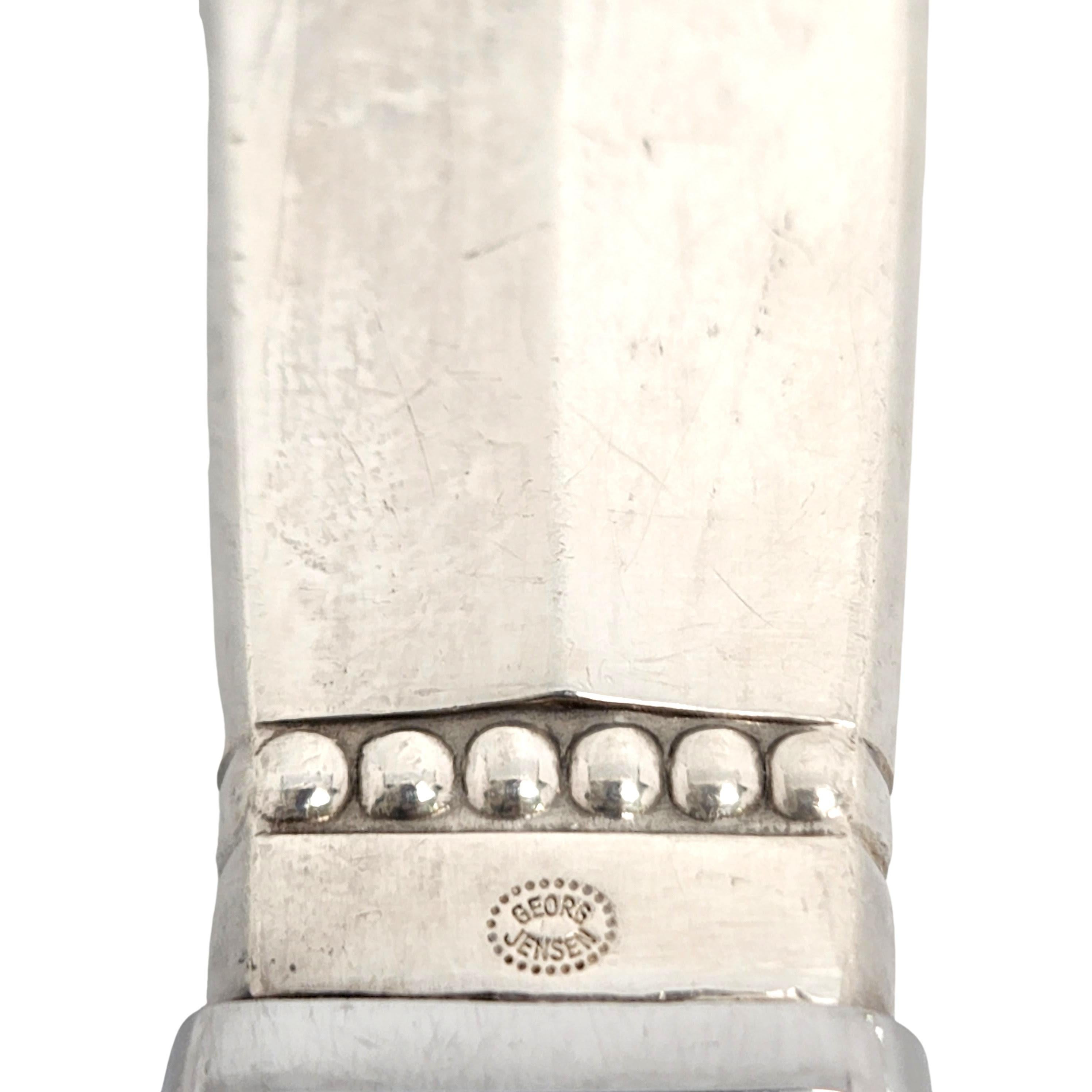 Georg Jensen Denmark Acanthus Sterling Silver Handle Couteau de service pour gâteaux #12319 en vente 4