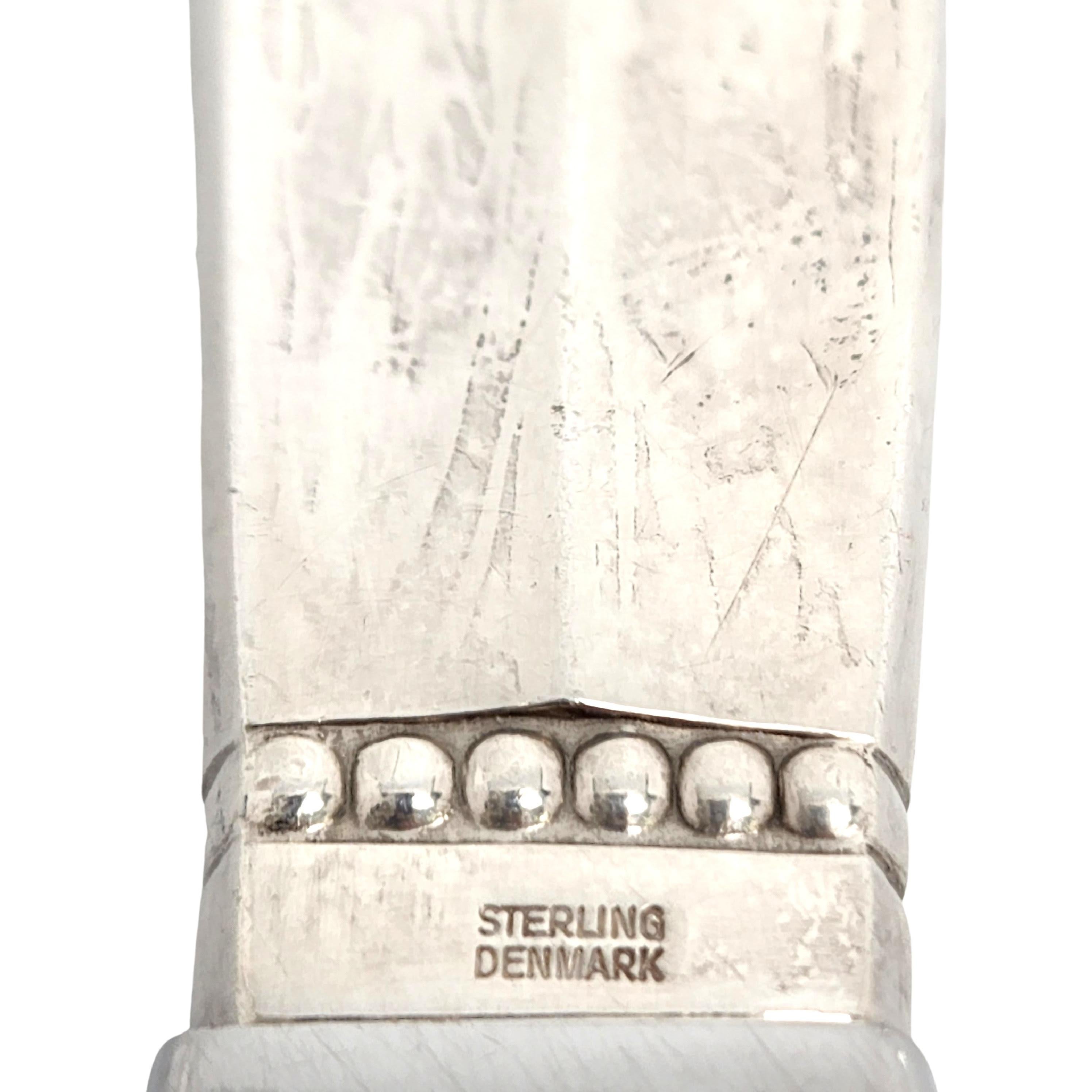 Georg Jensen Denmark Acanthus Sterling Silver Handle Couteau de service pour gâteaux #12319 en vente 5