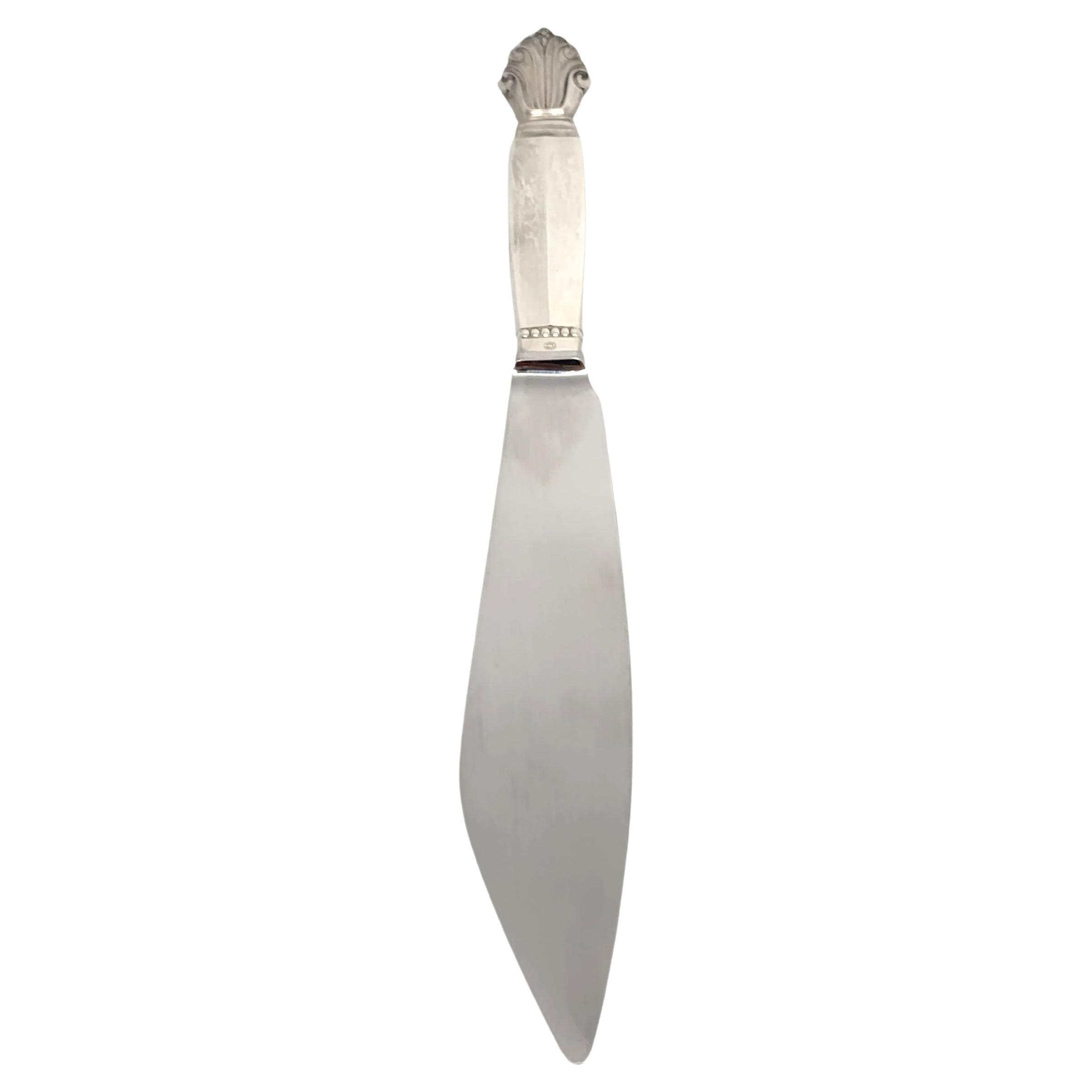 Georg Jensen Denmark Acanthus Sterling Silver Handle Cake Serving Knife #12319 For Sale