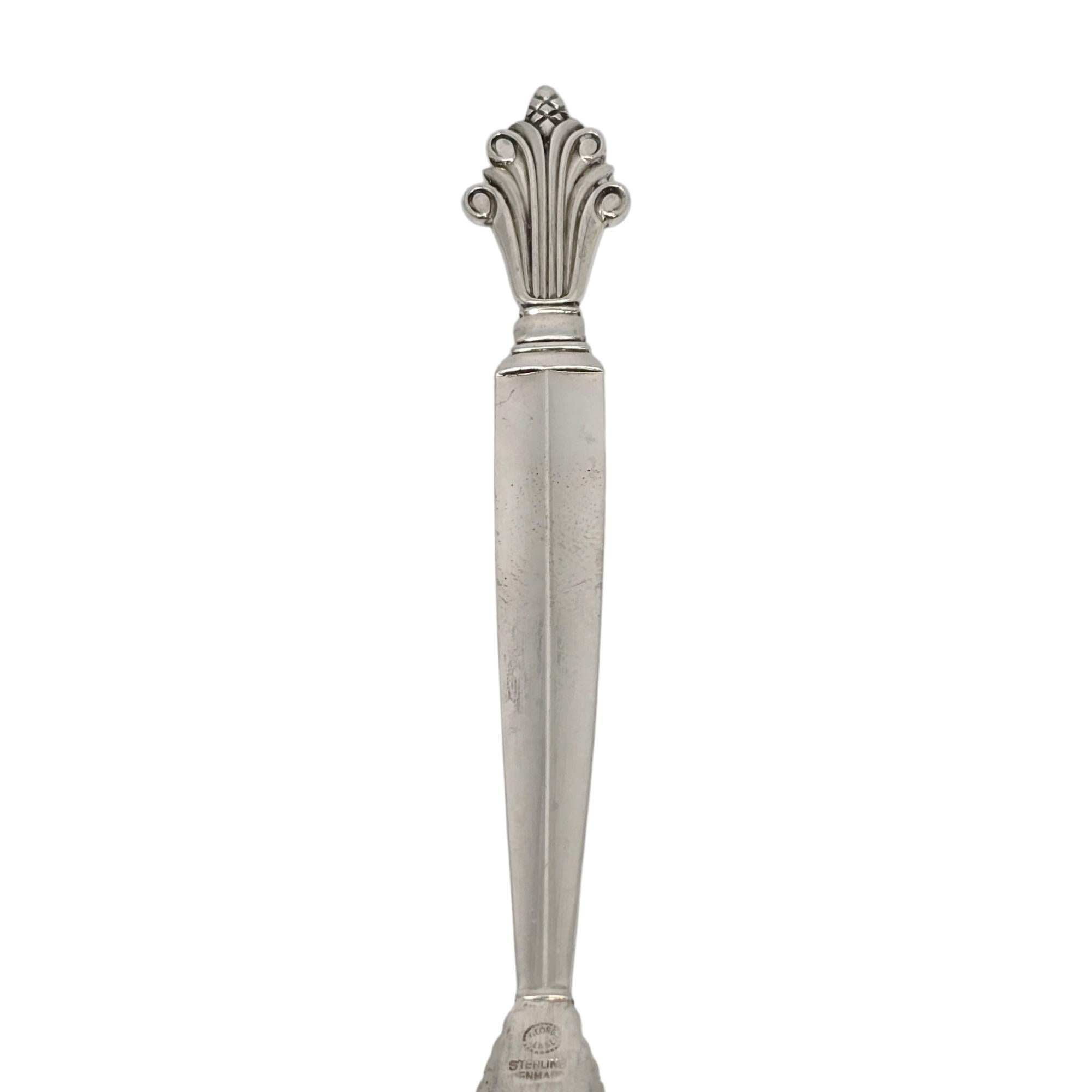 Cucchiaio da zucchero in argento sterling Georg Jensen Denmark Acanthus 5 7/8