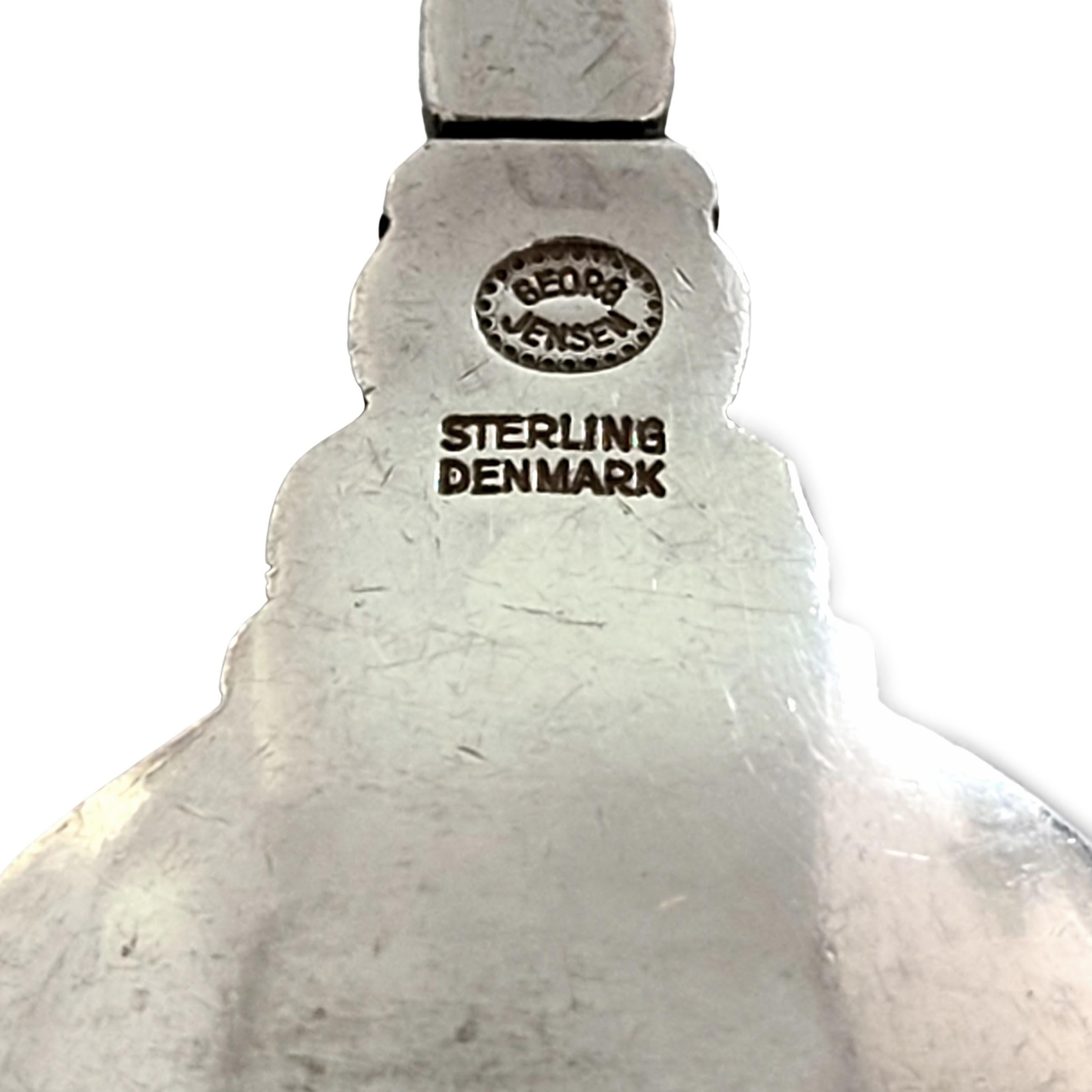 Georg Jensen Denmark Acorn Sterling Silver Caviar Shovel For Sale 3