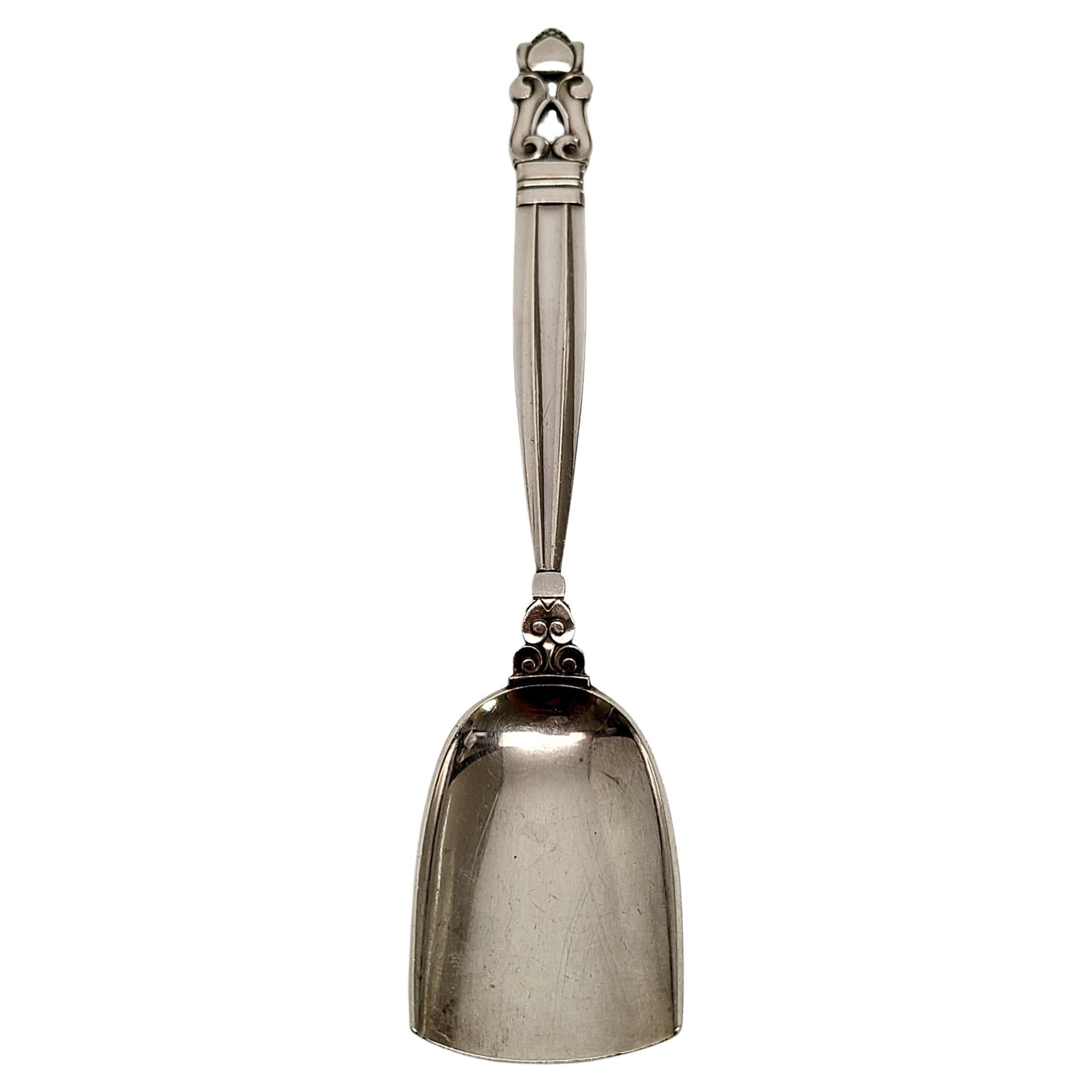 Georg Jensen Denmark Acorn Sterling Silver Caviar Shovel For Sale