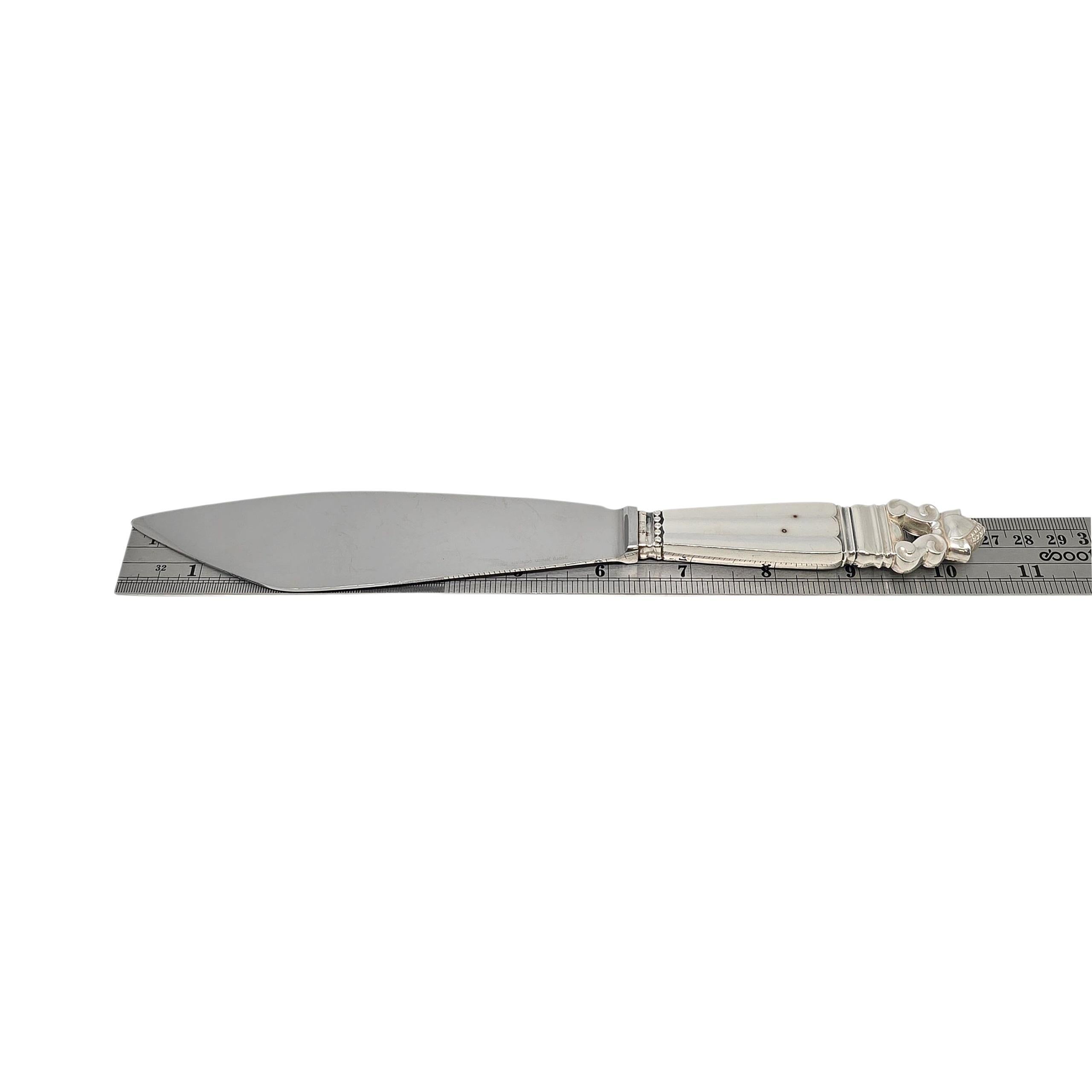Georg Jensen Dänemark Eichel Sterling Silber Griff Kuchen Messer w/Gravur #22988 im Angebot 5