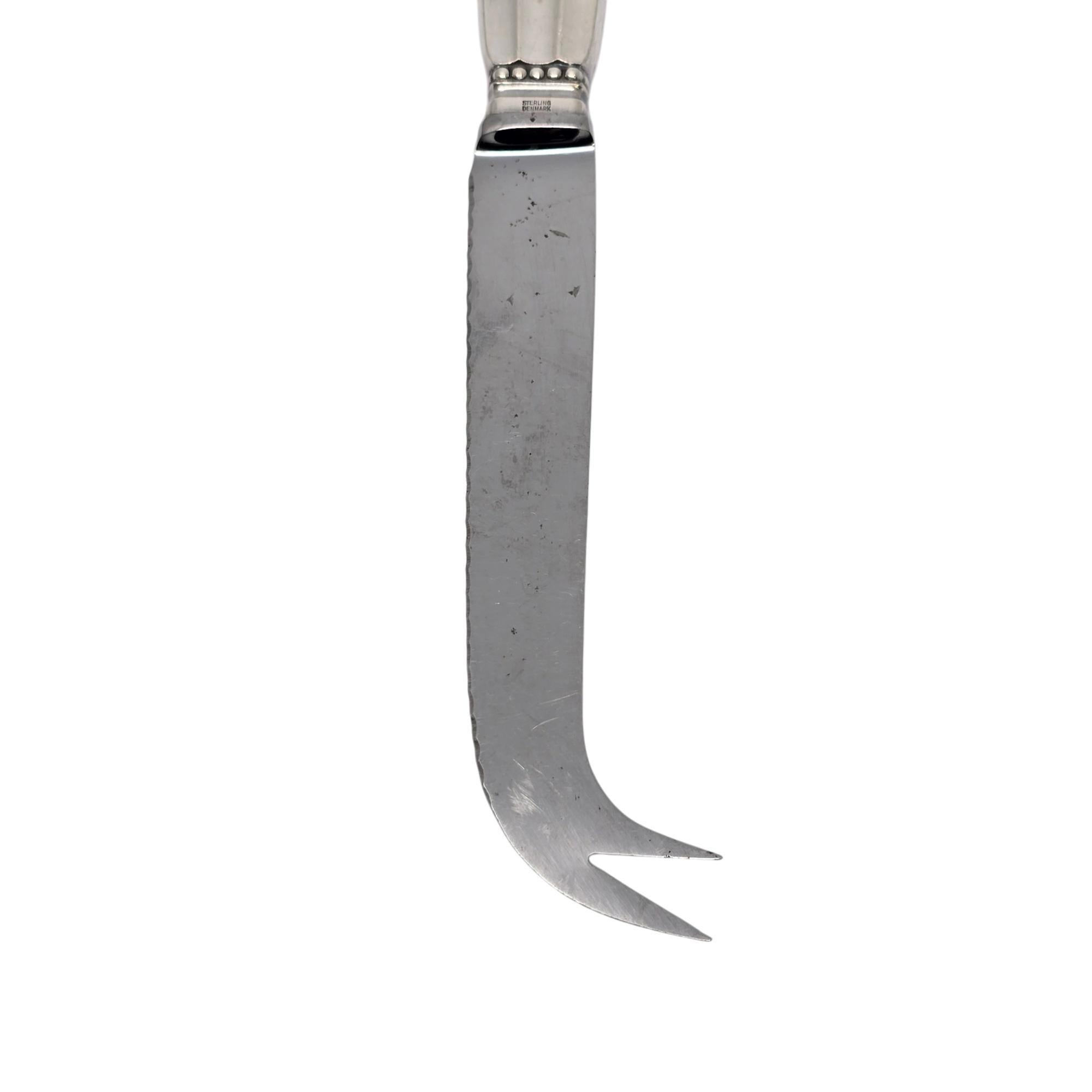 Georg Jensen Denmark Acorn Sterling Silver Handle Cheese/Bar Knife #19465 For Sale 2