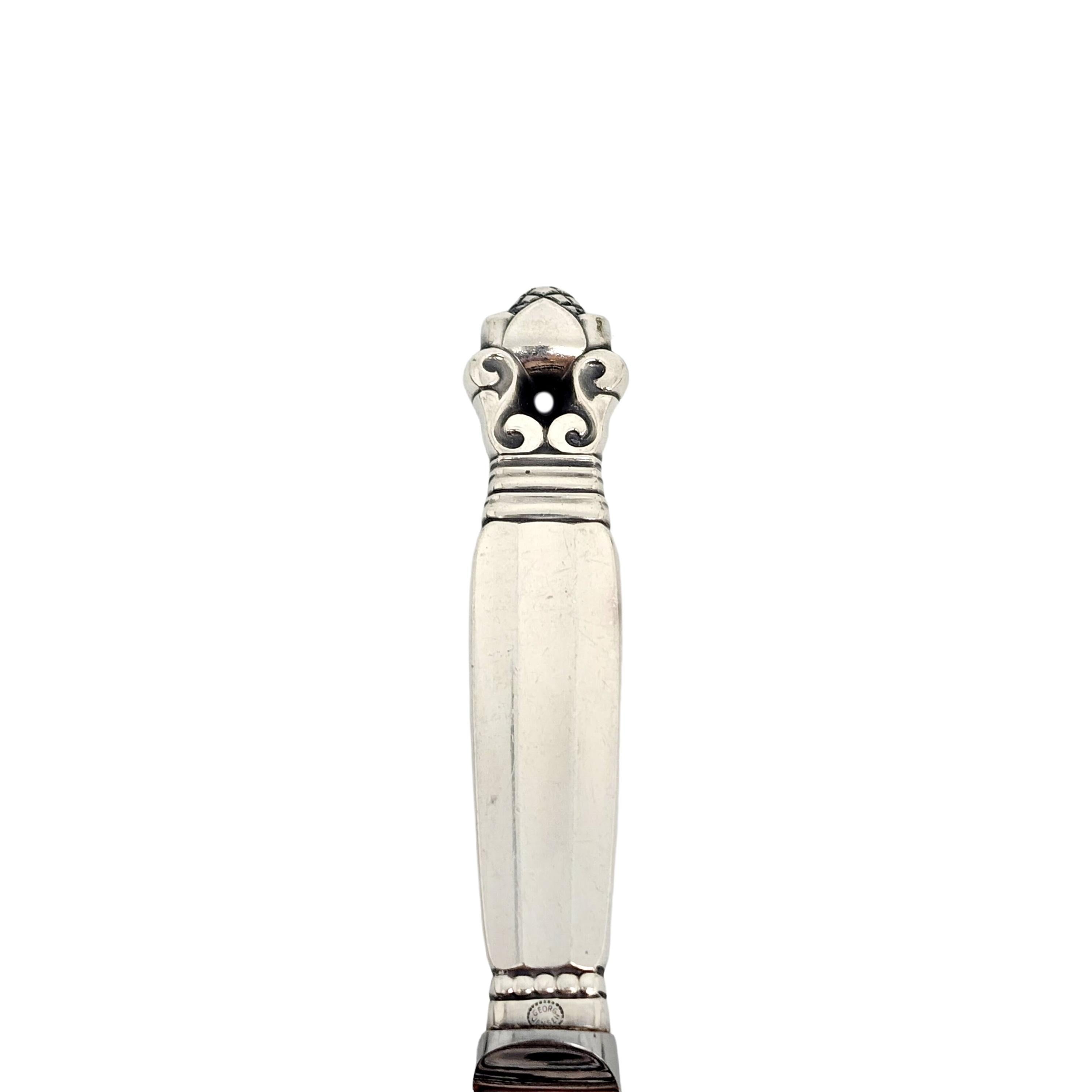 Georg Jensen Denmark Acorn Sterling Silver Handle Fruit Knife #12781 In Good Condition For Sale In Washington Depot, CT