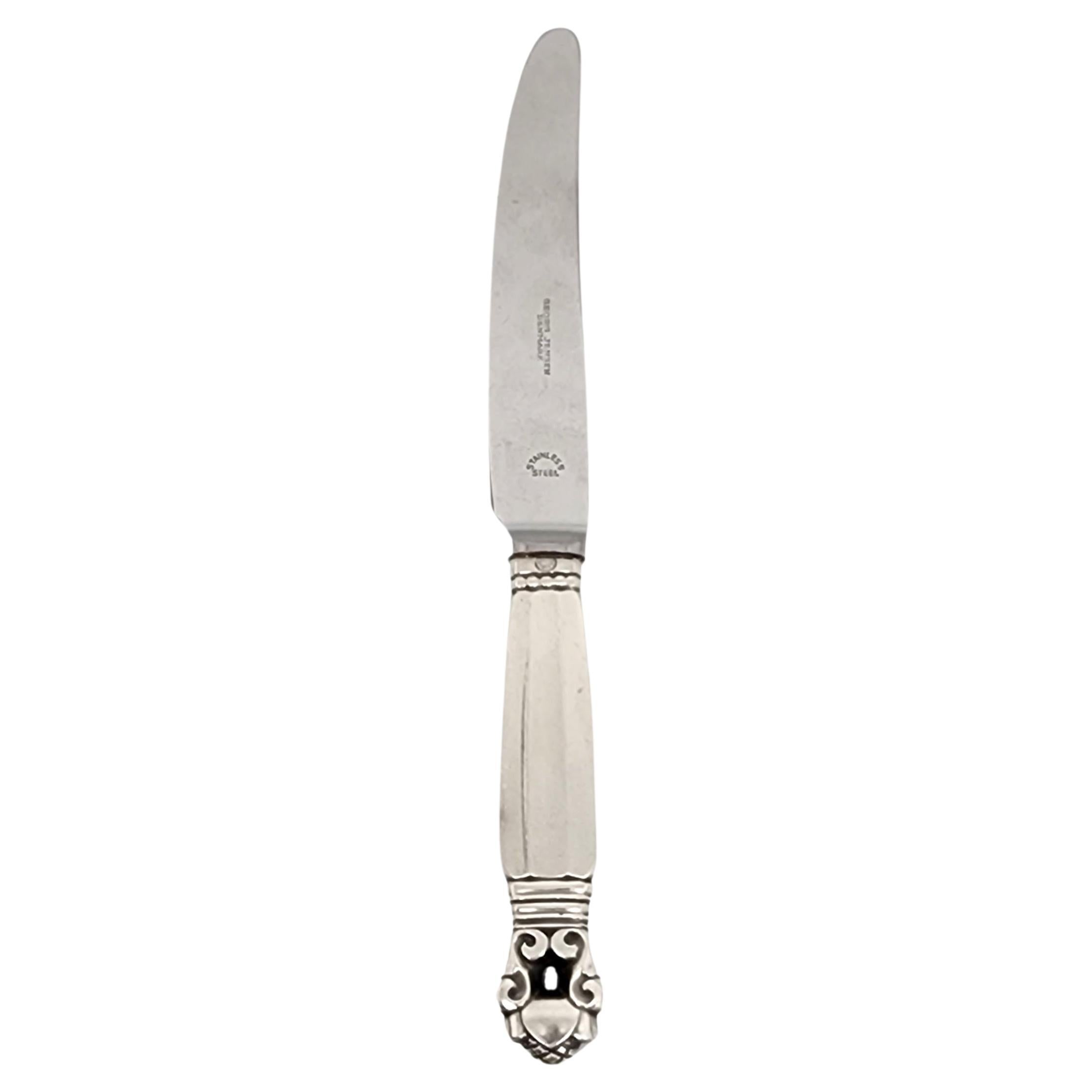 Georg Jensen Denmark Acorn Sterling Silver Handle Fruit Knife #12781 For Sale