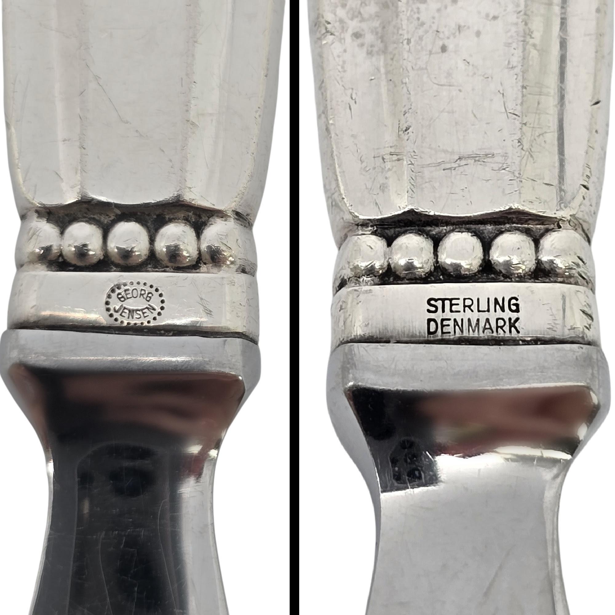 Georg Jensen Denmark Acorn Sterling Silver Handle Letter Opener #19466 4