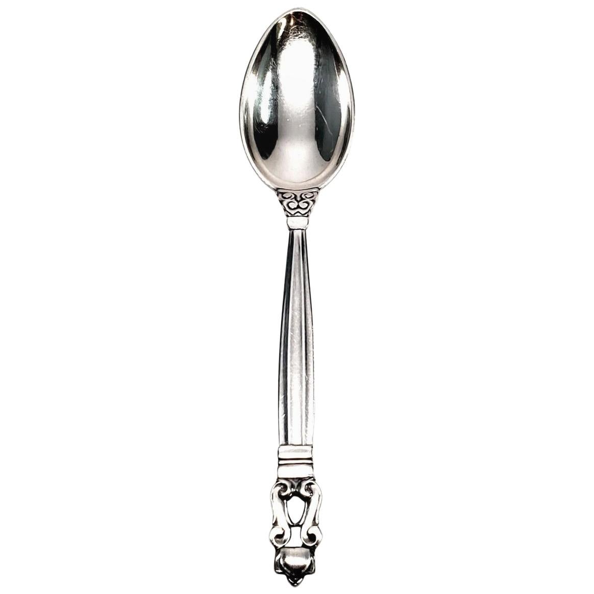 Georg Jensen Denmark Acorn Sterling Silver Medium Teaspoon