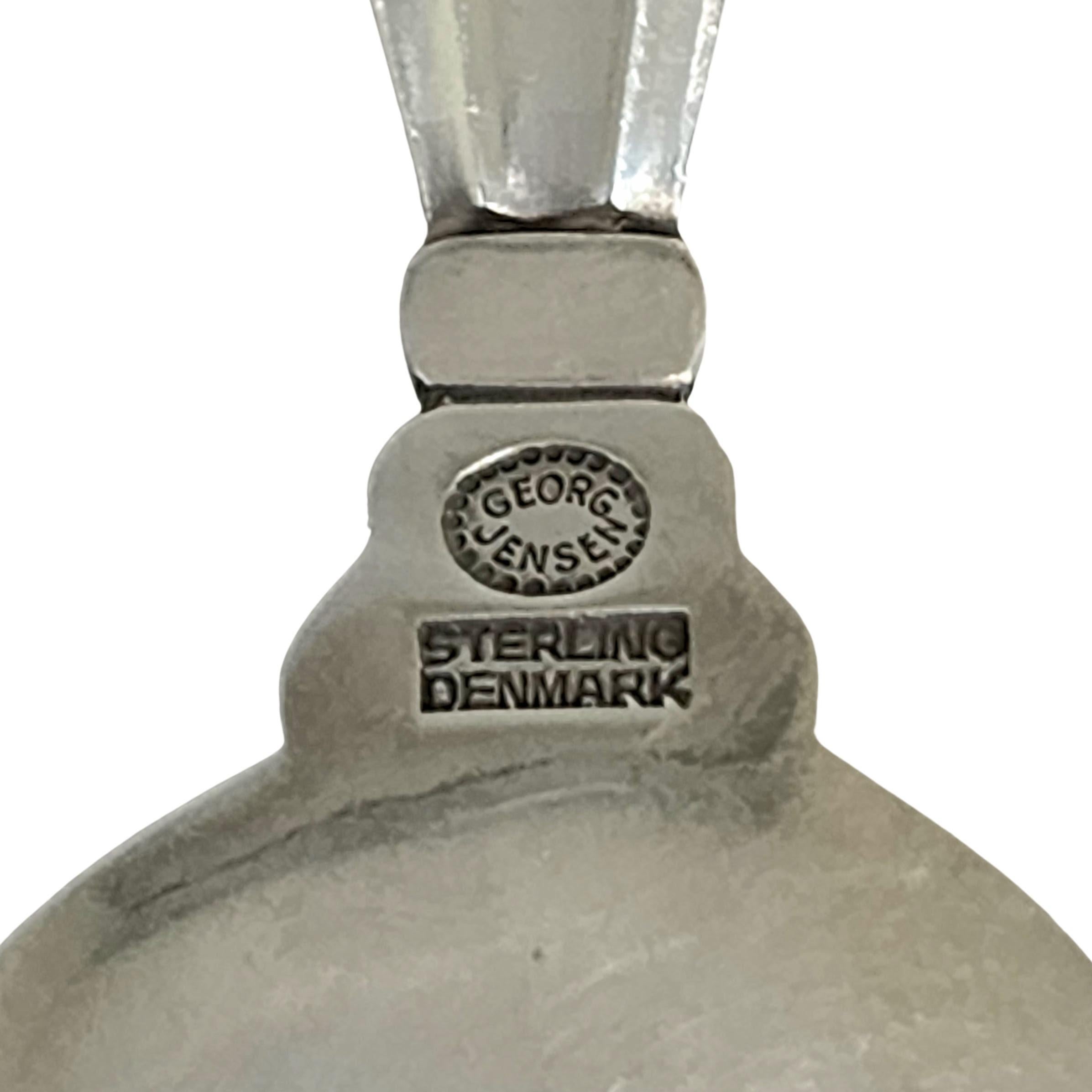 Georg Jensen Denmark Acorn Sterling Silver Sugar Shovel #12677 en vente 3