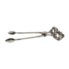 Georg Jensen Denmark Acorn Sterling Silver Sugar Tongs