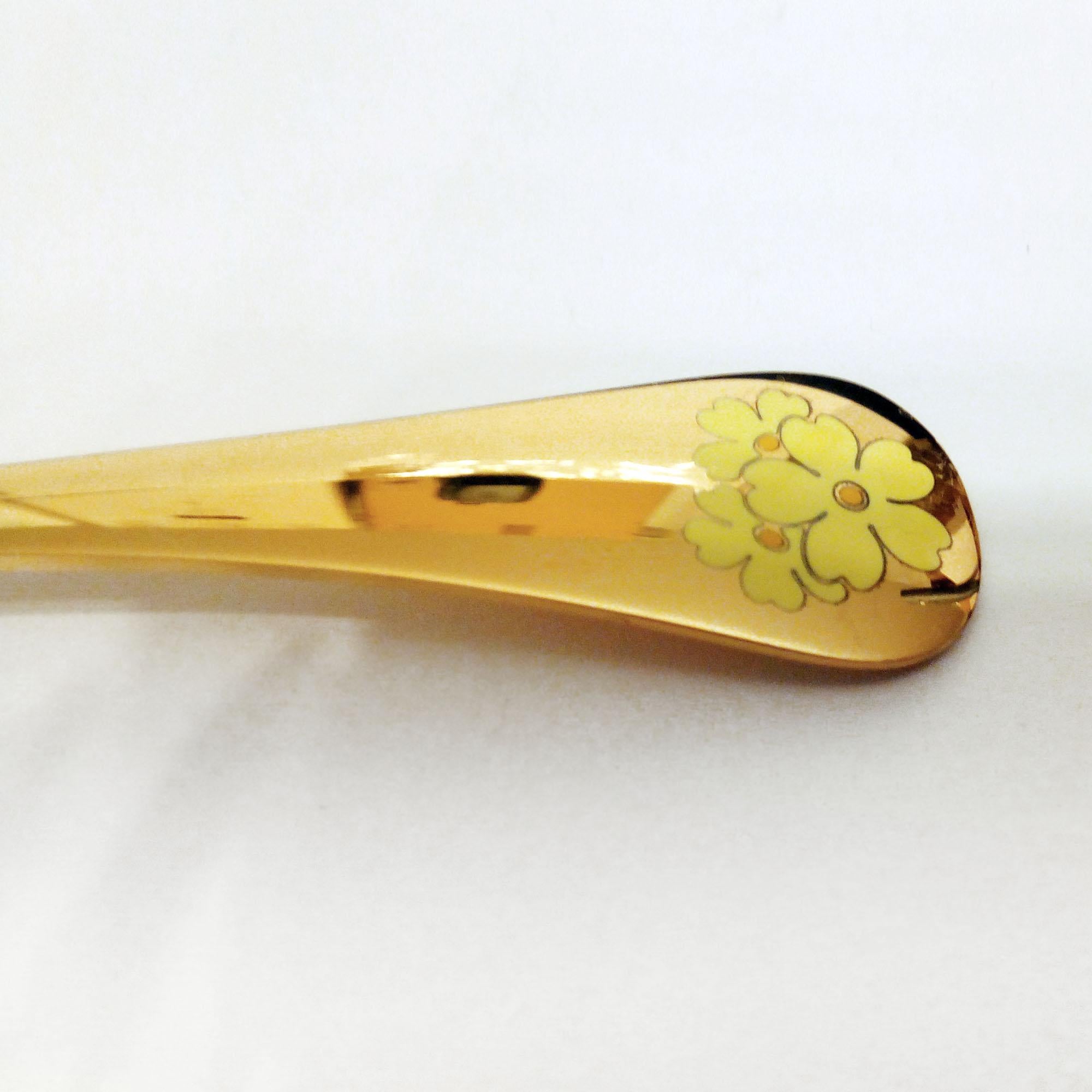 Mid-Century Modern Georg Jensen, Denmark, Annual Spoon 1985 Gilt Sterling Silver 