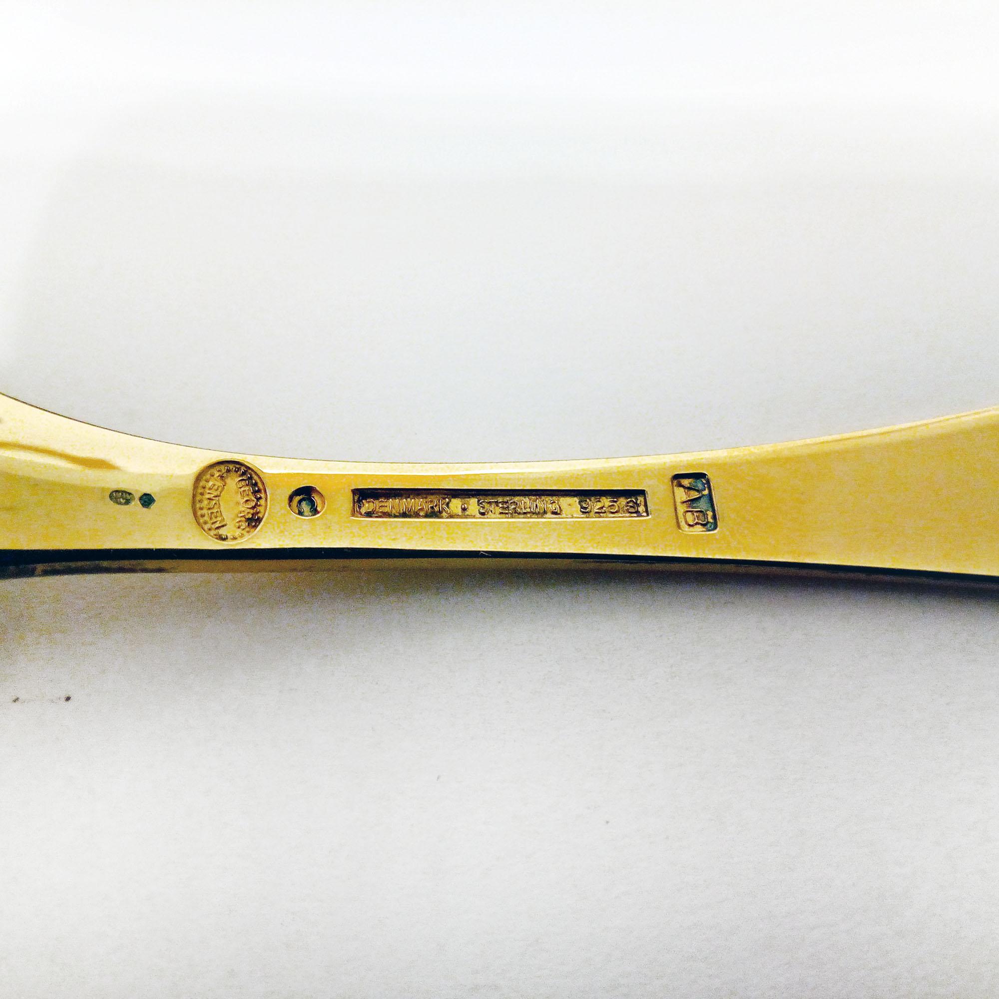 Late 20th Century Georg Jensen, Denmark, Annual Spoon 1988 Gilt Sterling Silver