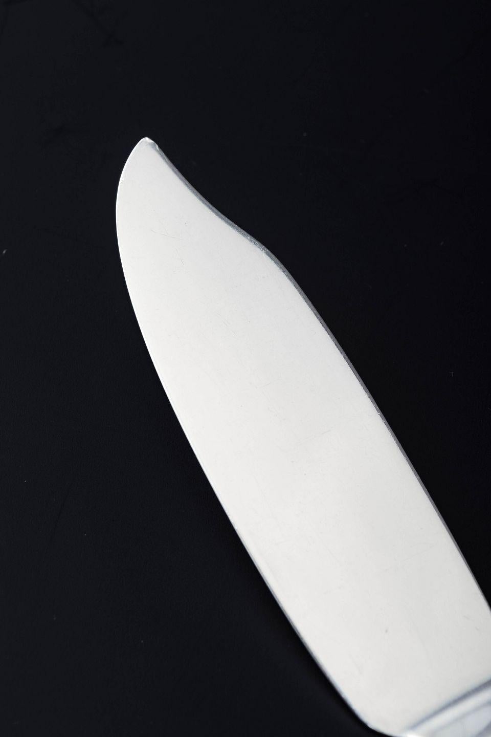 Danish Georg Jensen, Denmark. Bernadotte pattern. Fish knife in sterling silver For Sale