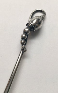 Georg Jensen Denmark Blossom 84 Hammered Sterling Silver Coffee Spoon