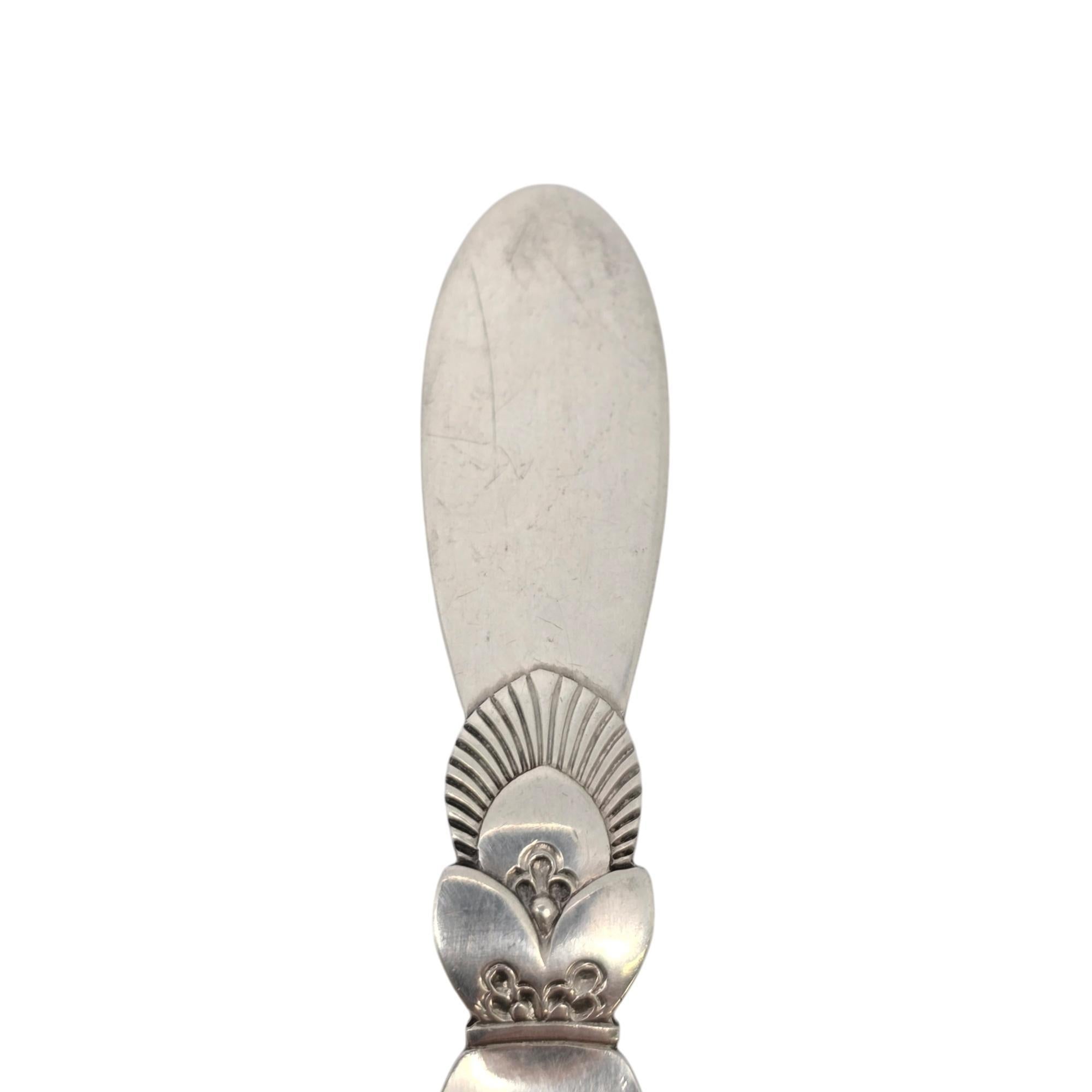 Georg Jensen Denmark Cactus in argento sterling Baby Fork w/Mono #19469 In condizioni buone in vendita a Washington Depot, CT