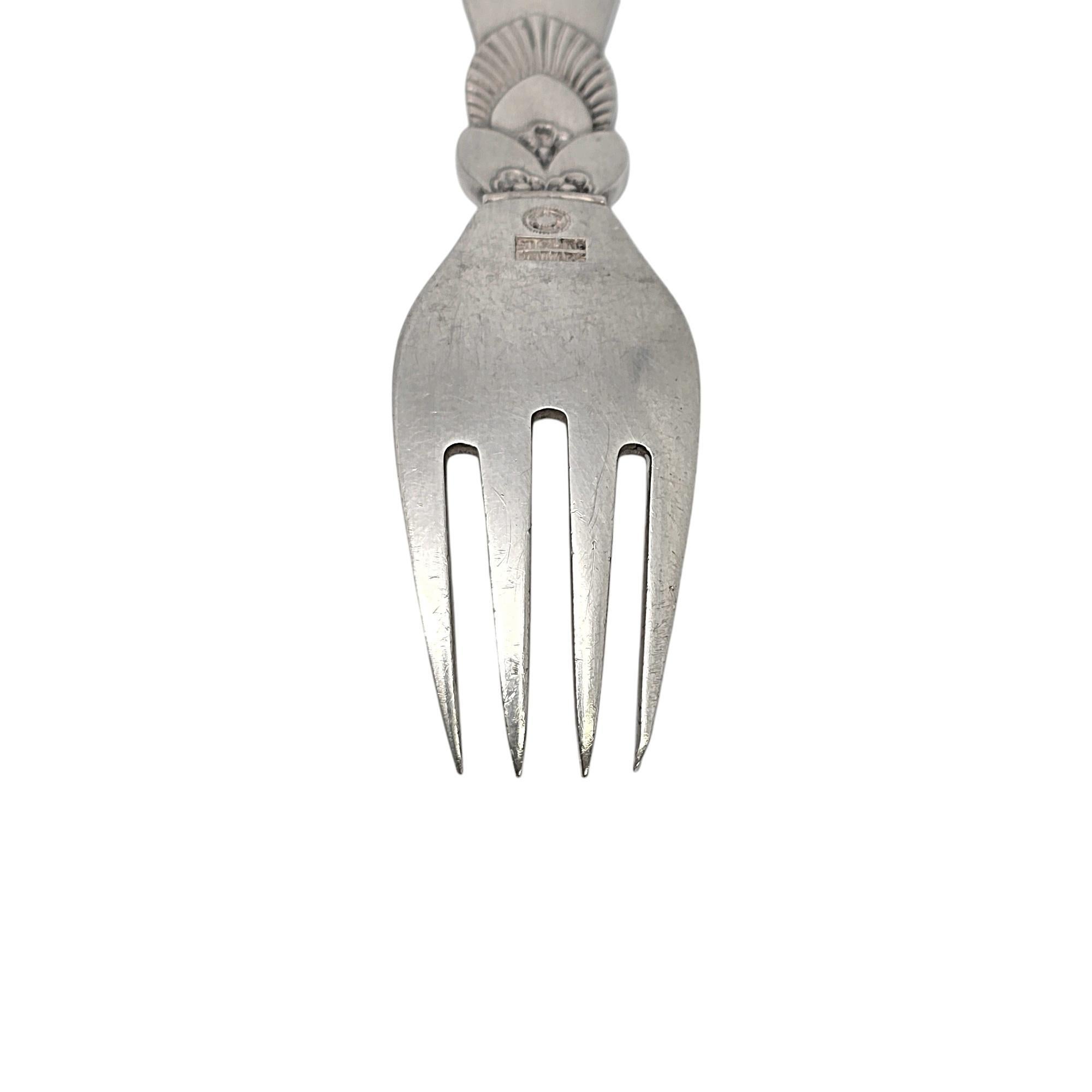Georg Jensen Denmark Cactus in argento sterling Baby Fork w/Mono #19469 in vendita 2