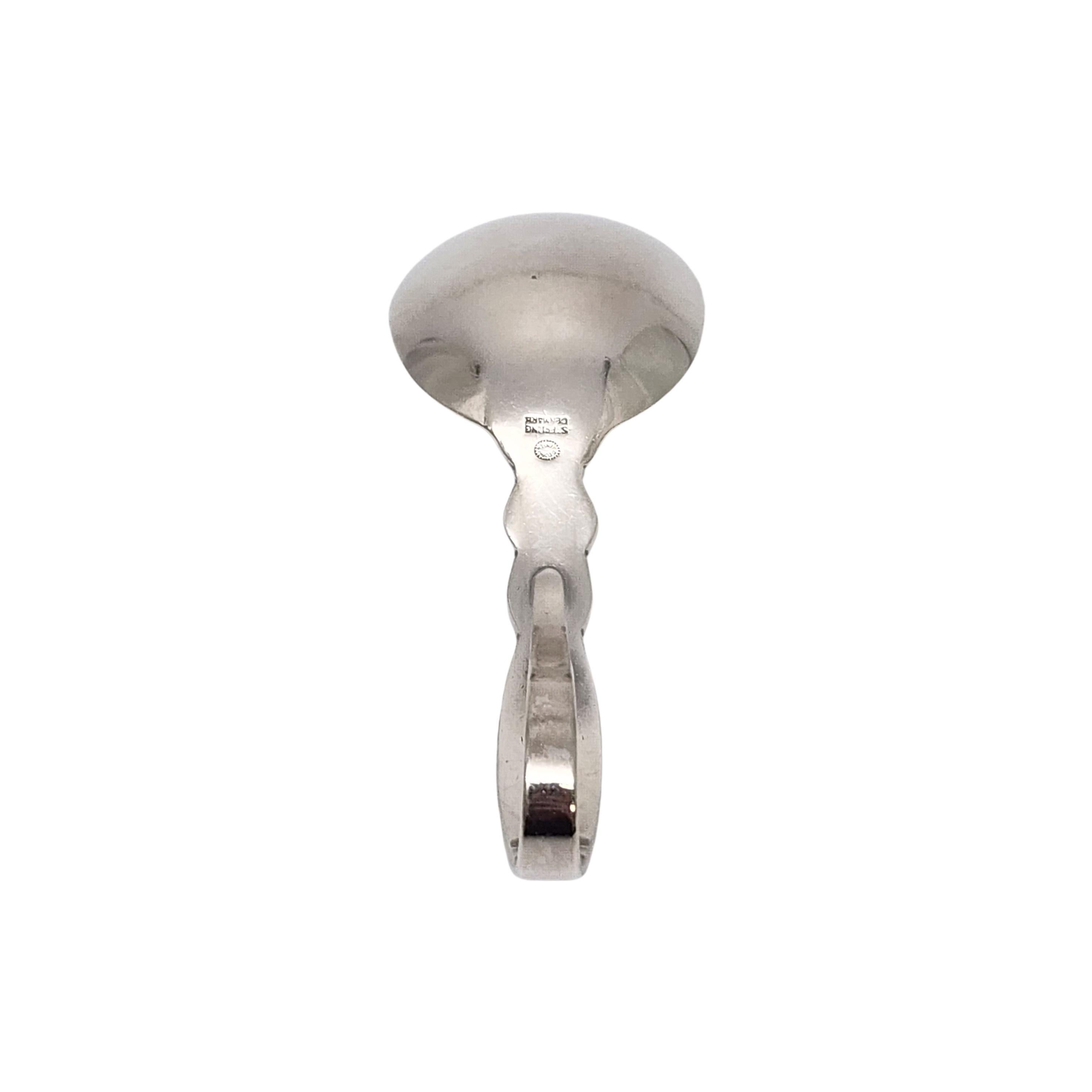 Art Déco Georg Jensen Denmark Cactus in argento sterling manico curvo Cucchiaio per bambini Engr #18325 in vendita