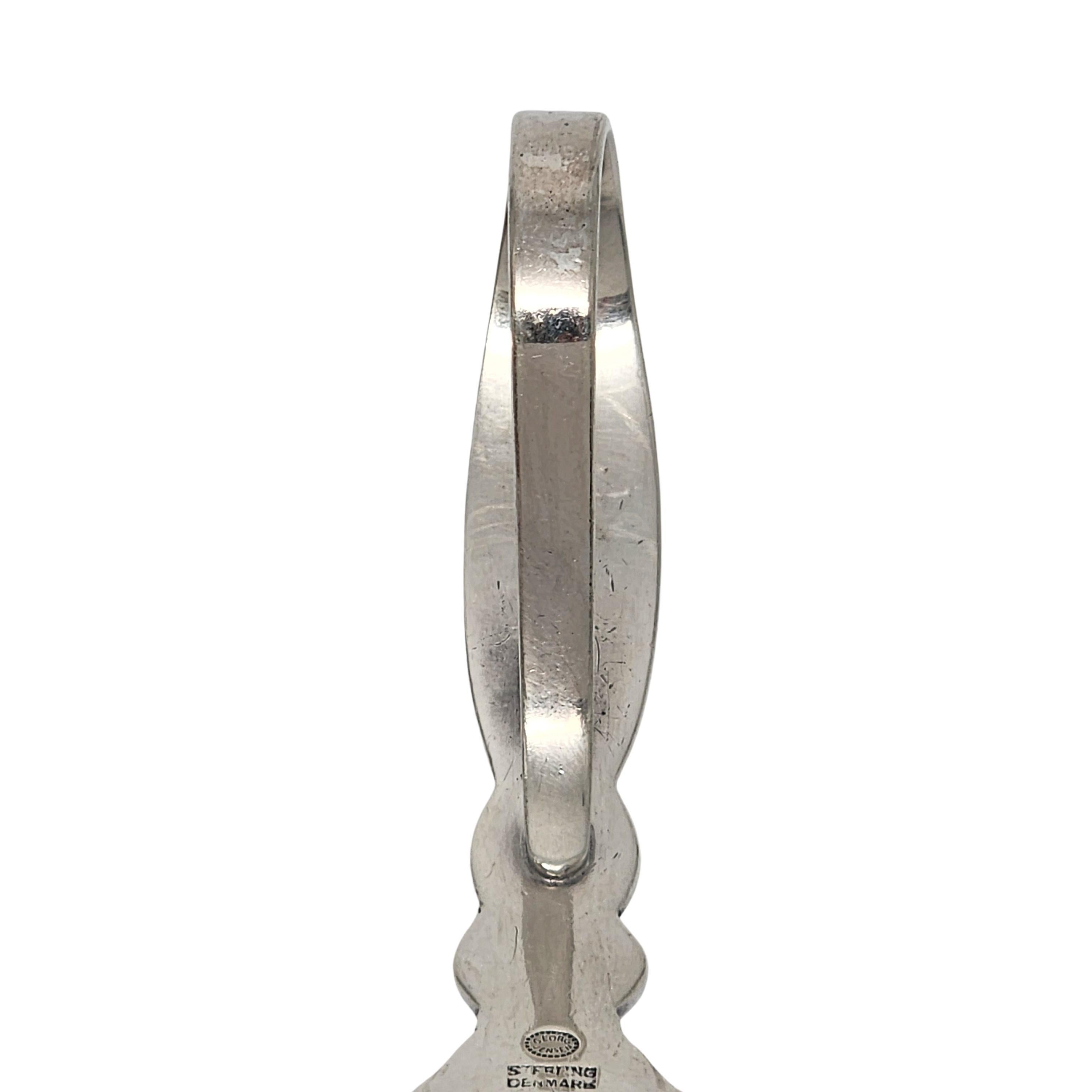Georg Jensen Denmark Cactus in argento sterling manico curvo Cucchiaio per bambini Engr #18325 in vendita 1