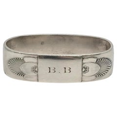 Georg Jensen Denmark Cactus Sterling Silver Napkin Ring 81A w/Mono #19423