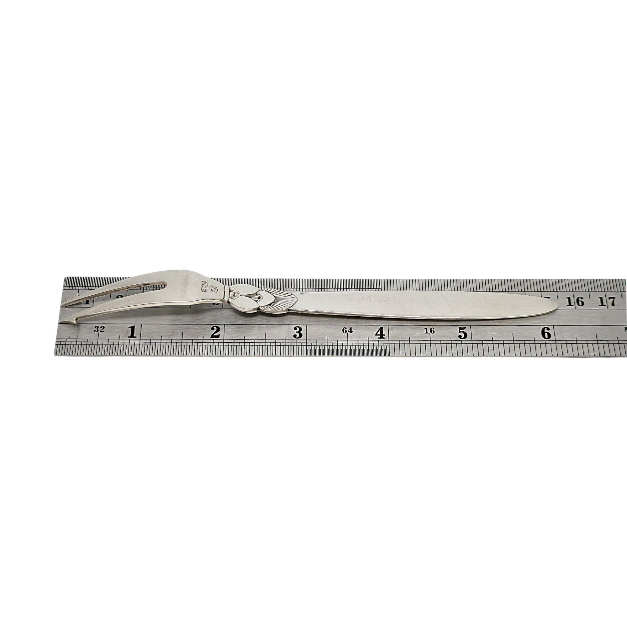 Georg Jensen Denmark Cactus Sterling Silver Pickle/Olive Fork #21583 5