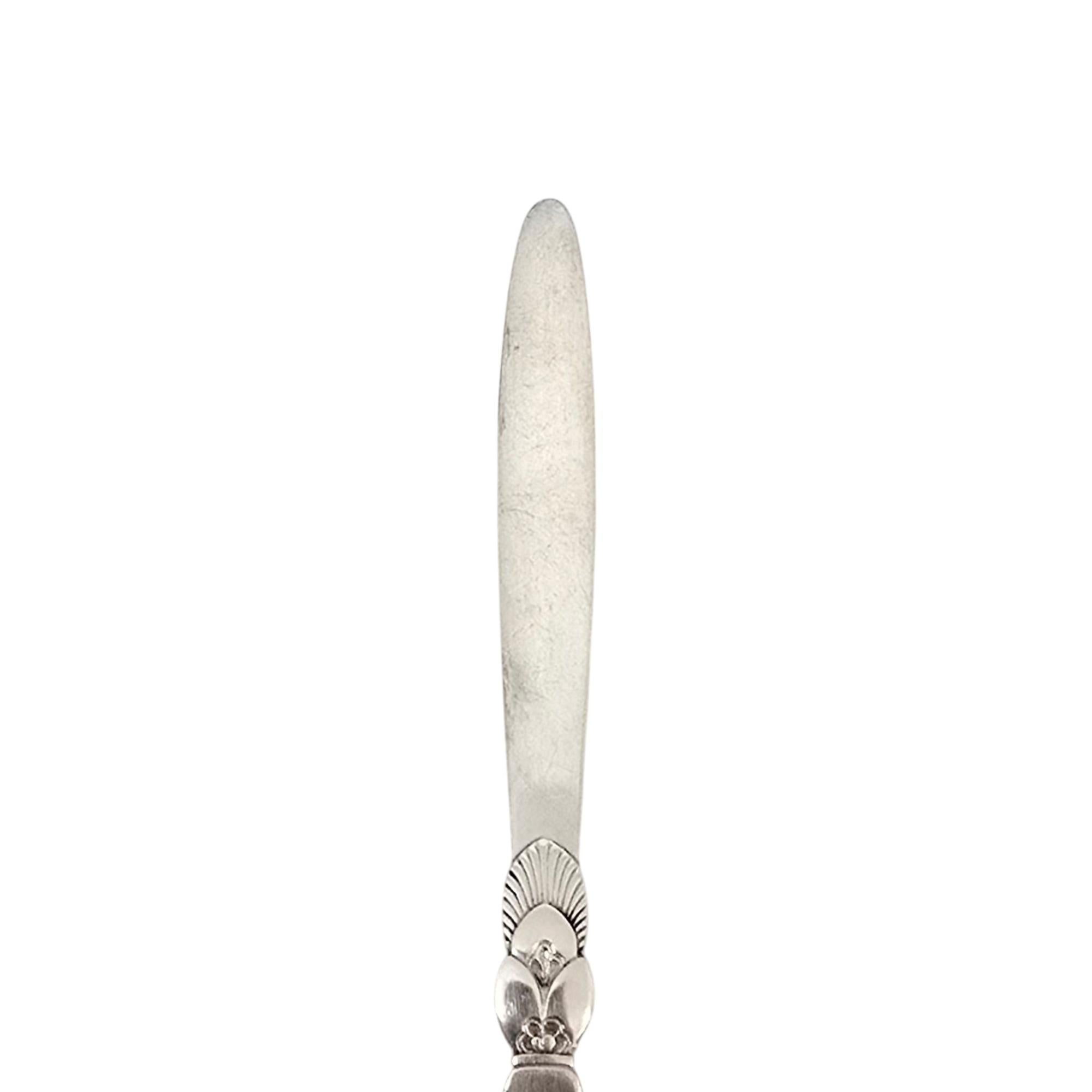 Georg Jensen Denmark Cactus Sterling Silver Pickle/Olive Fork #21583 In Good Condition In Washington Depot, CT