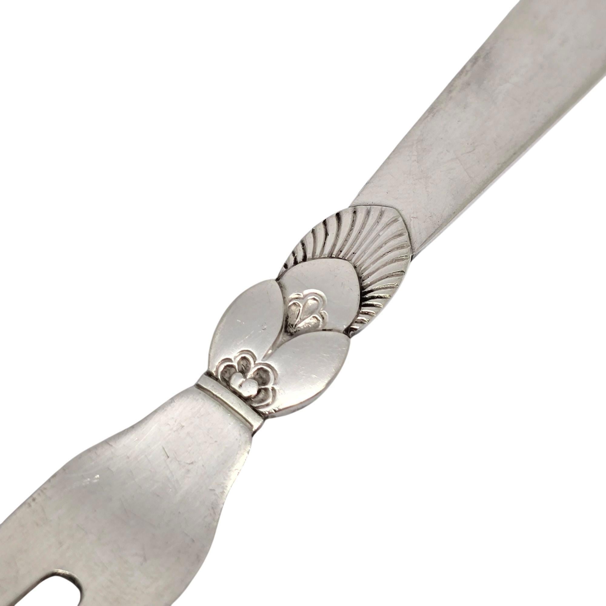 Georg Jensen Denmark Cactus Sterling Silver Pickle/Olive Fork #21583 3