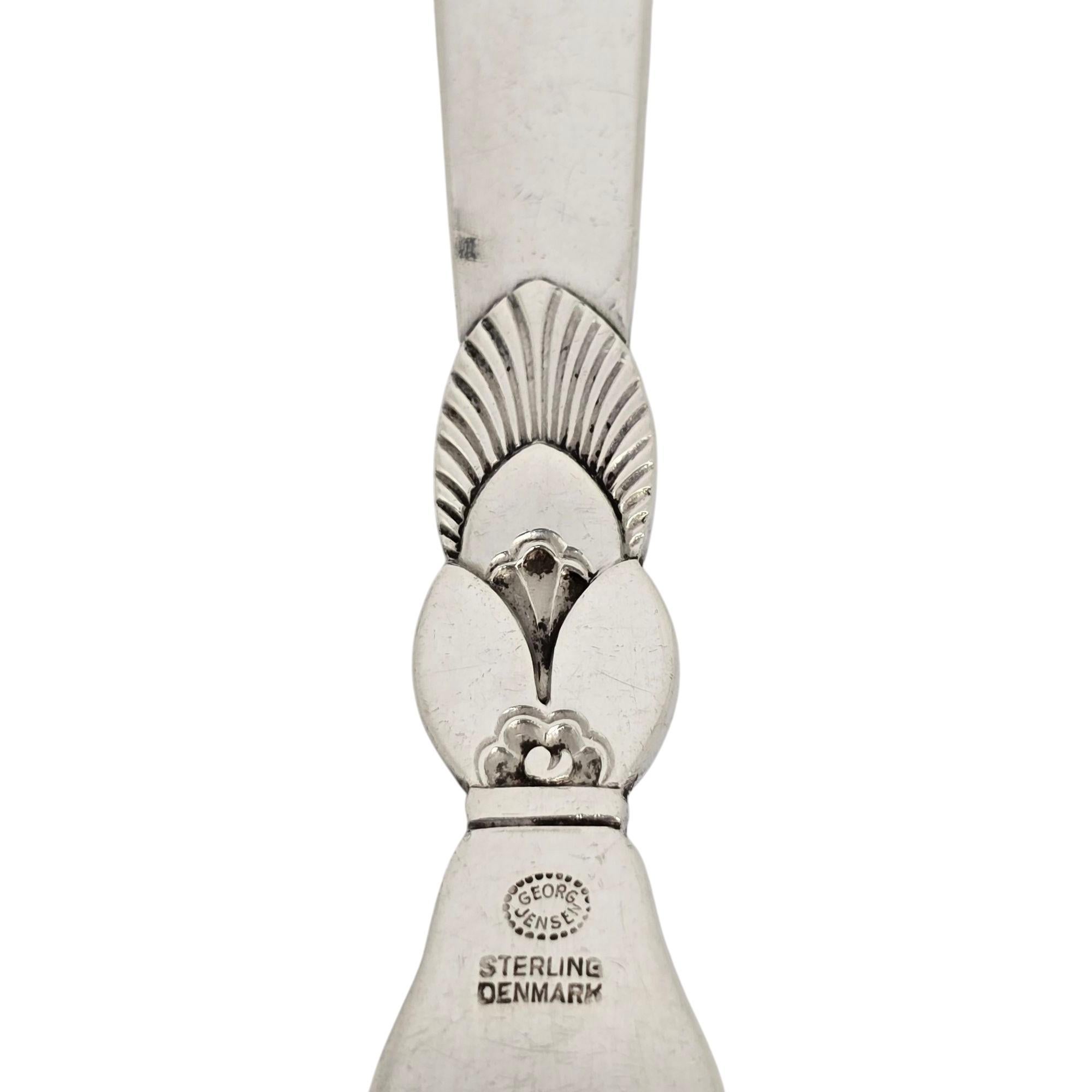 Georg Jensen Denmark Cactus Sterling Silver Pickle/Olive Fork #21583 4
