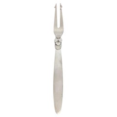 Georg Jensen Denmark Cactus Sterling Silver Pickle/Olive Fork #21583