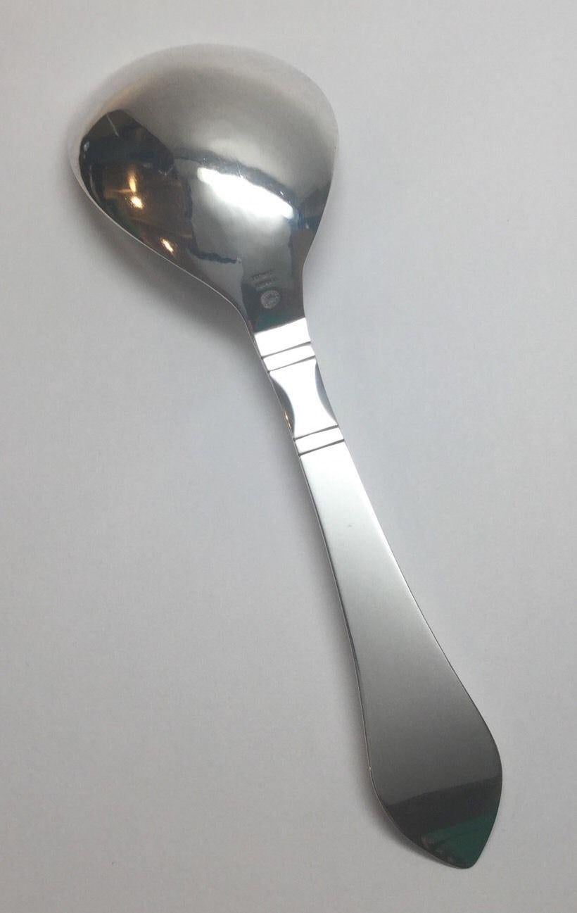 Danish Georg Jensen Denmark Continental Hammered Sterling Silver Compote Serving Spoon