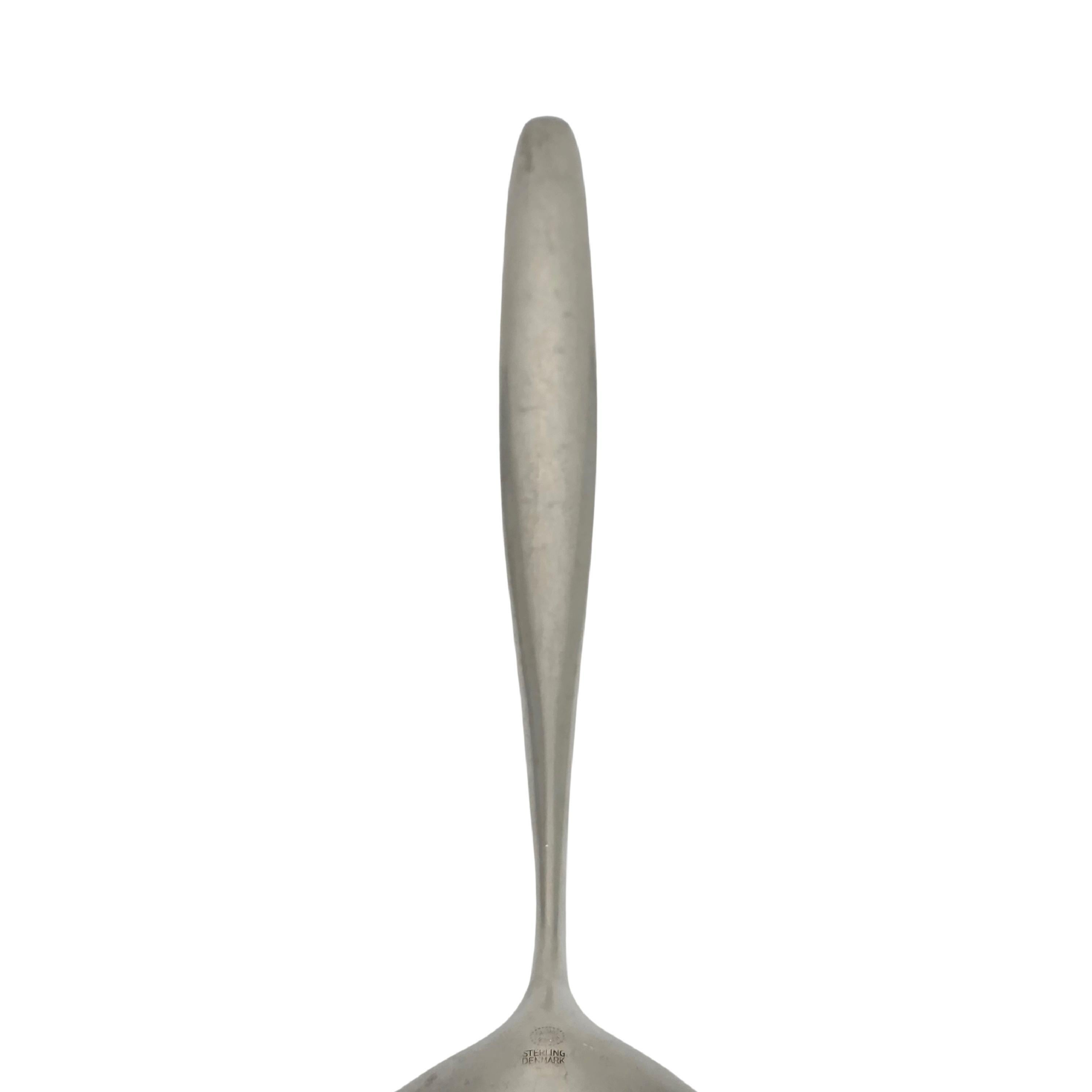 Cucchiaio da portata grande in argento sterling Georg Jensen Denmark Cypress 9 3/4
