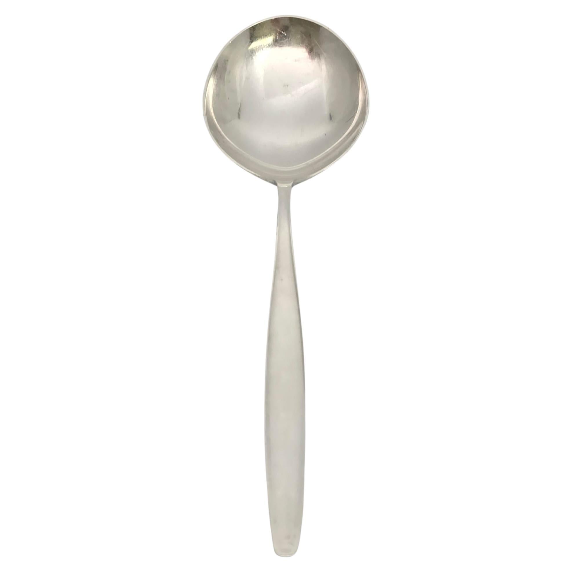 Georg Jensen Denmark Cypress Sterling Silver Small Serving Spoon 8 1/2" #18626