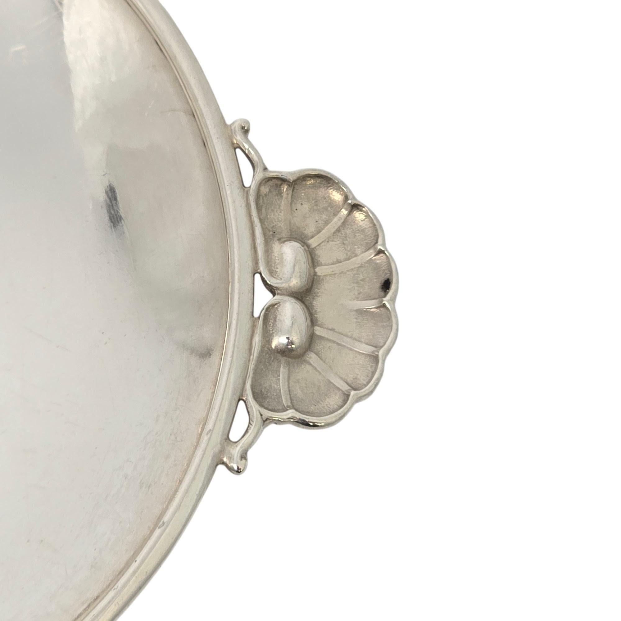 Georg Jensen Denmark G. Albertus - Cantinetta per il sale/piatto in argento 355B #19415 in vendita 1