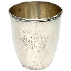 Georg Jensen Denmark Hammered Sterling Silver Cup, No Monogram