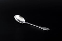 Georg Jensen, Denmark. "Lily of the Valley" sugar spoon in sterling silver.