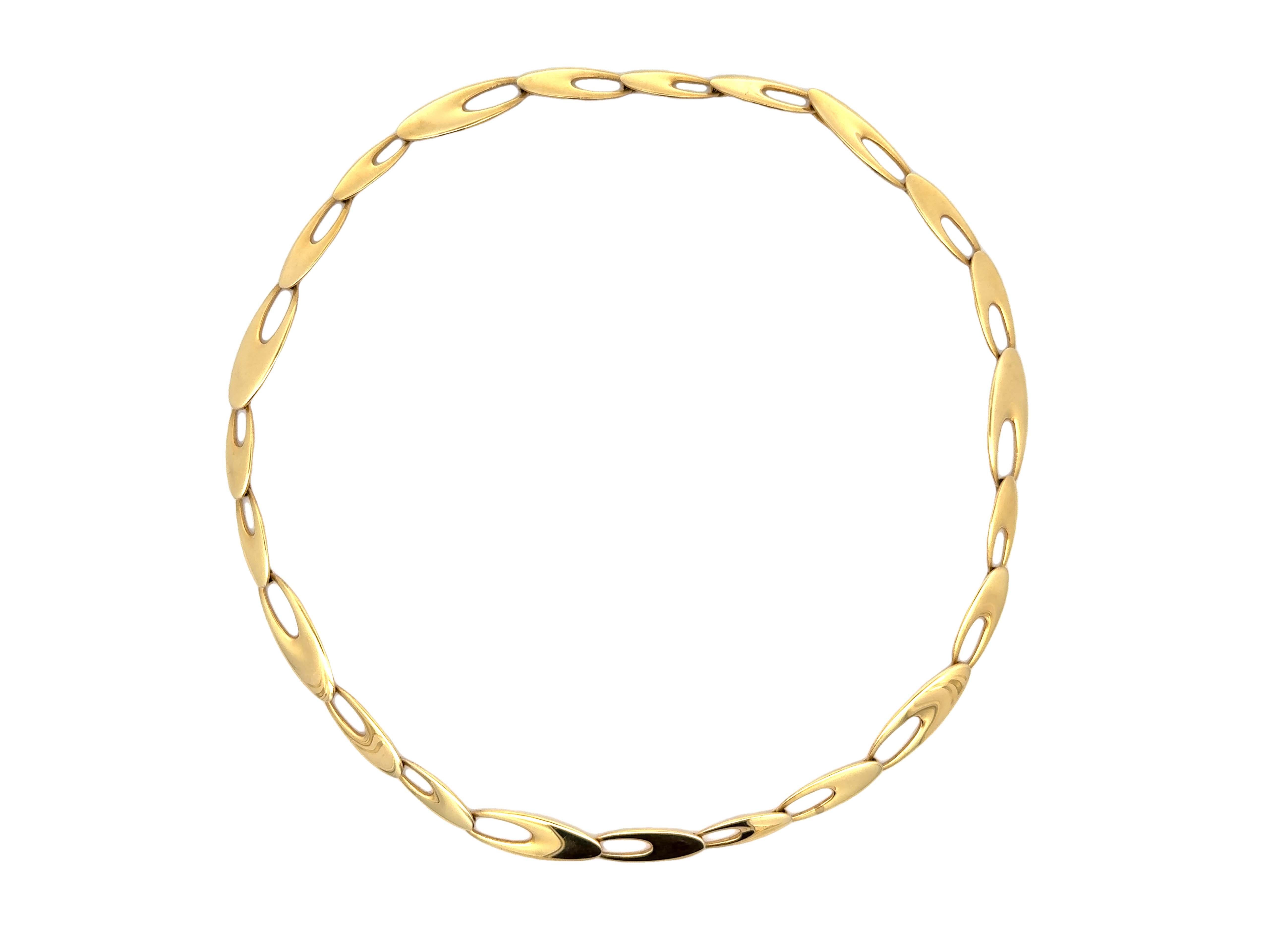 Georg Jensen Denmark Link Chain Necklace 18k Yellow Gold 1
