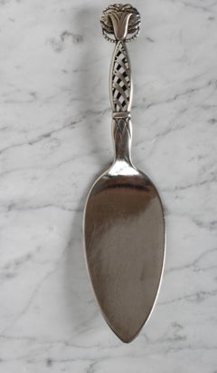 Georg Jensen Denmark "Ornamental" #83 Pattern Sterling Silver Serving Knife