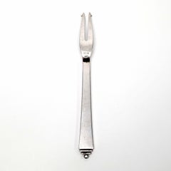 Georg Jensen Denmark Pyramid Sterling Silver Pickle/Olive Fork